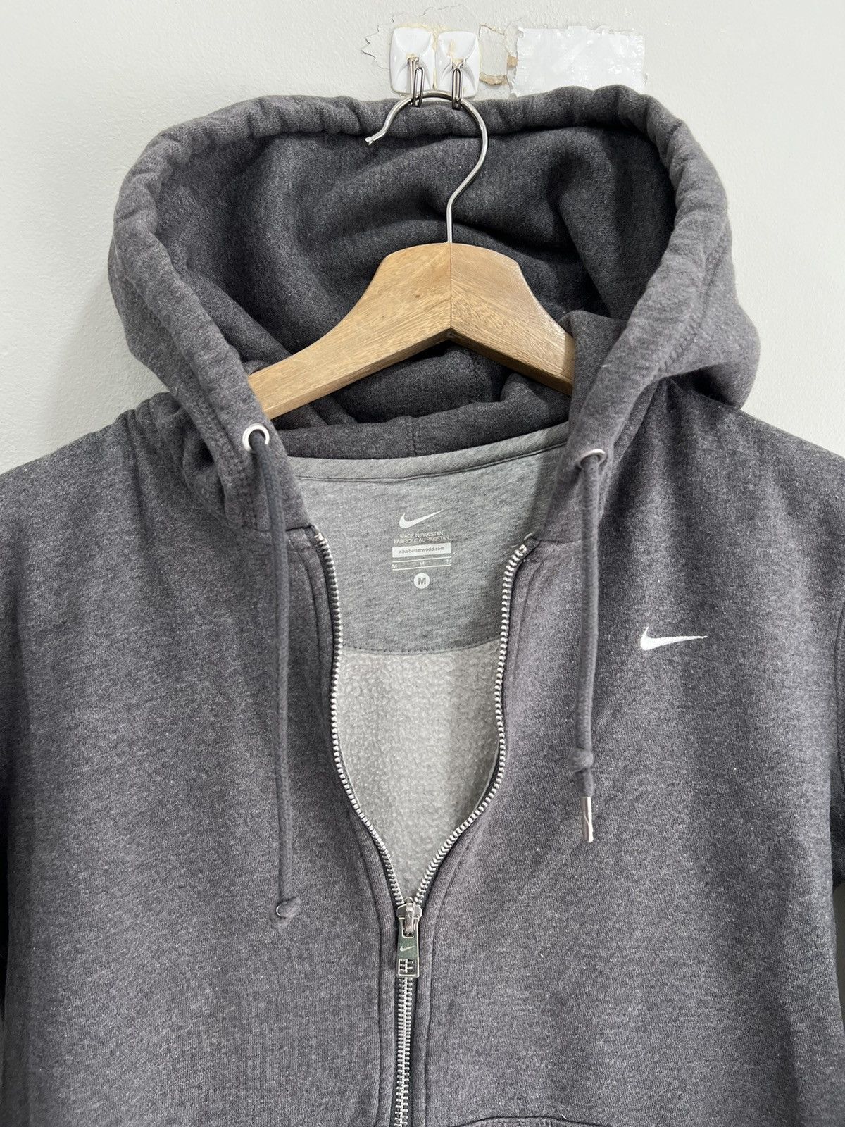 Nike Vintage Y2k Womens Nike Hoodie Sweater Zip Up Swoosh Check Size M / US 6-8 / IT 42-44 - 4 Thumbnail