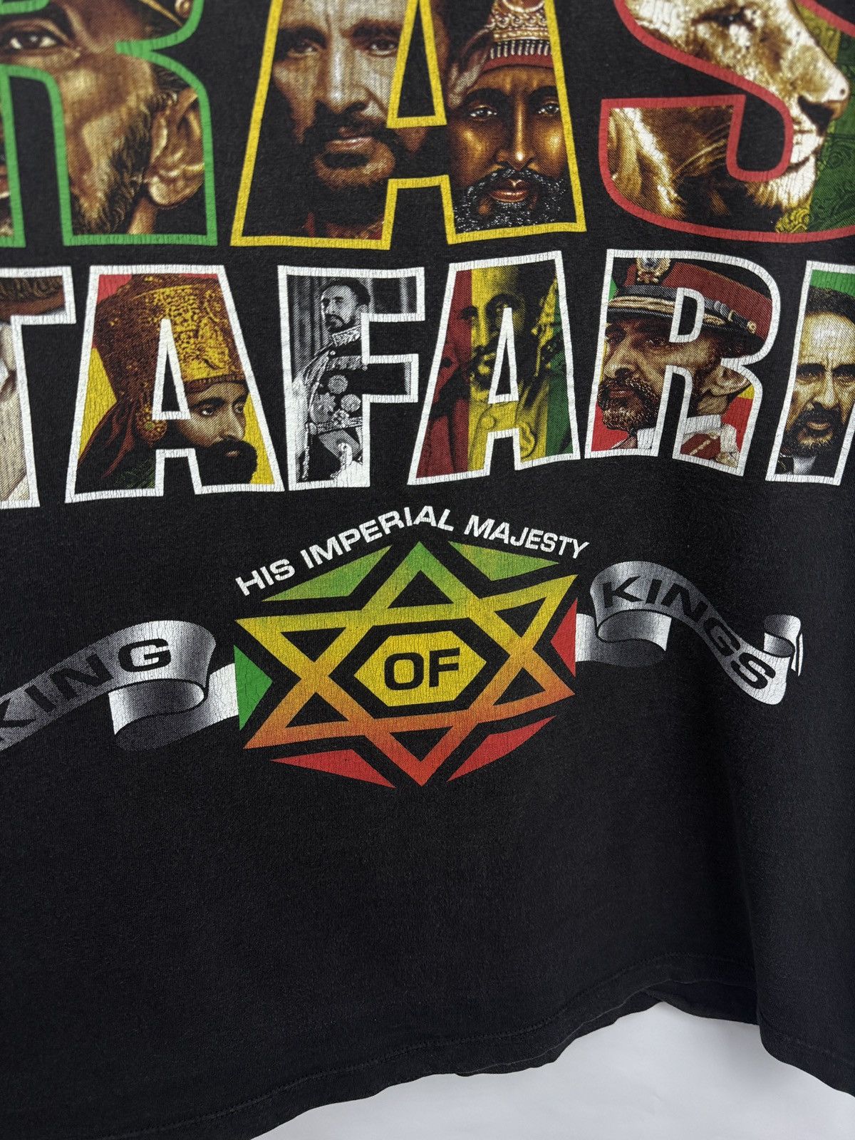 Bob Marley 🇪🇹 Vintage 90s Haile Selassie RasTafari Emperor Ethiopia King Size US L / EU 52-54 / 3 - 7 Thumbnail