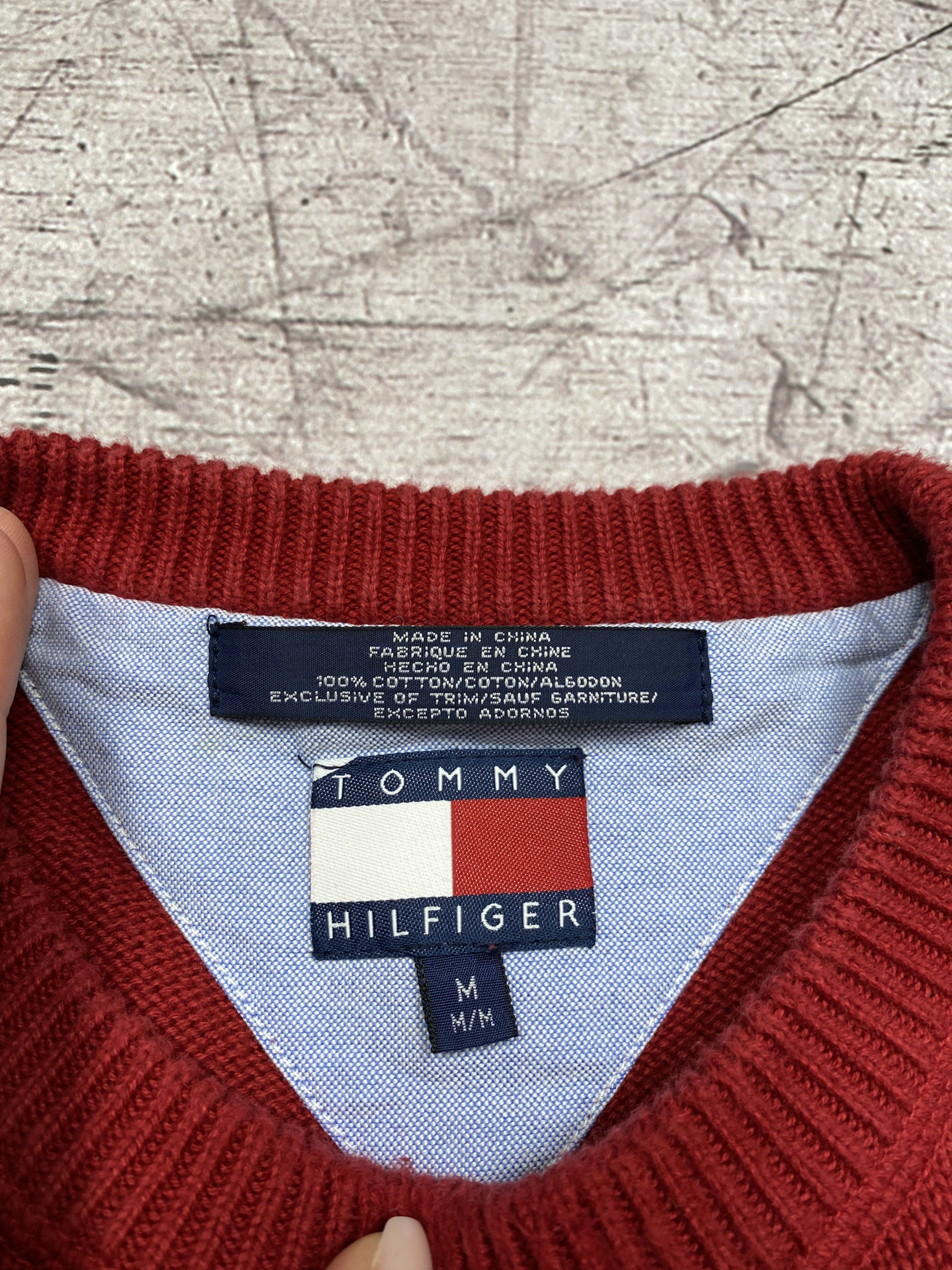 Tommy Hilfiger × Vintage Tommy Hilfiger Vintage Mens Knit Crew Neck Sweater Size US M / EU 48-50 / 2 - 4 Thumbnail