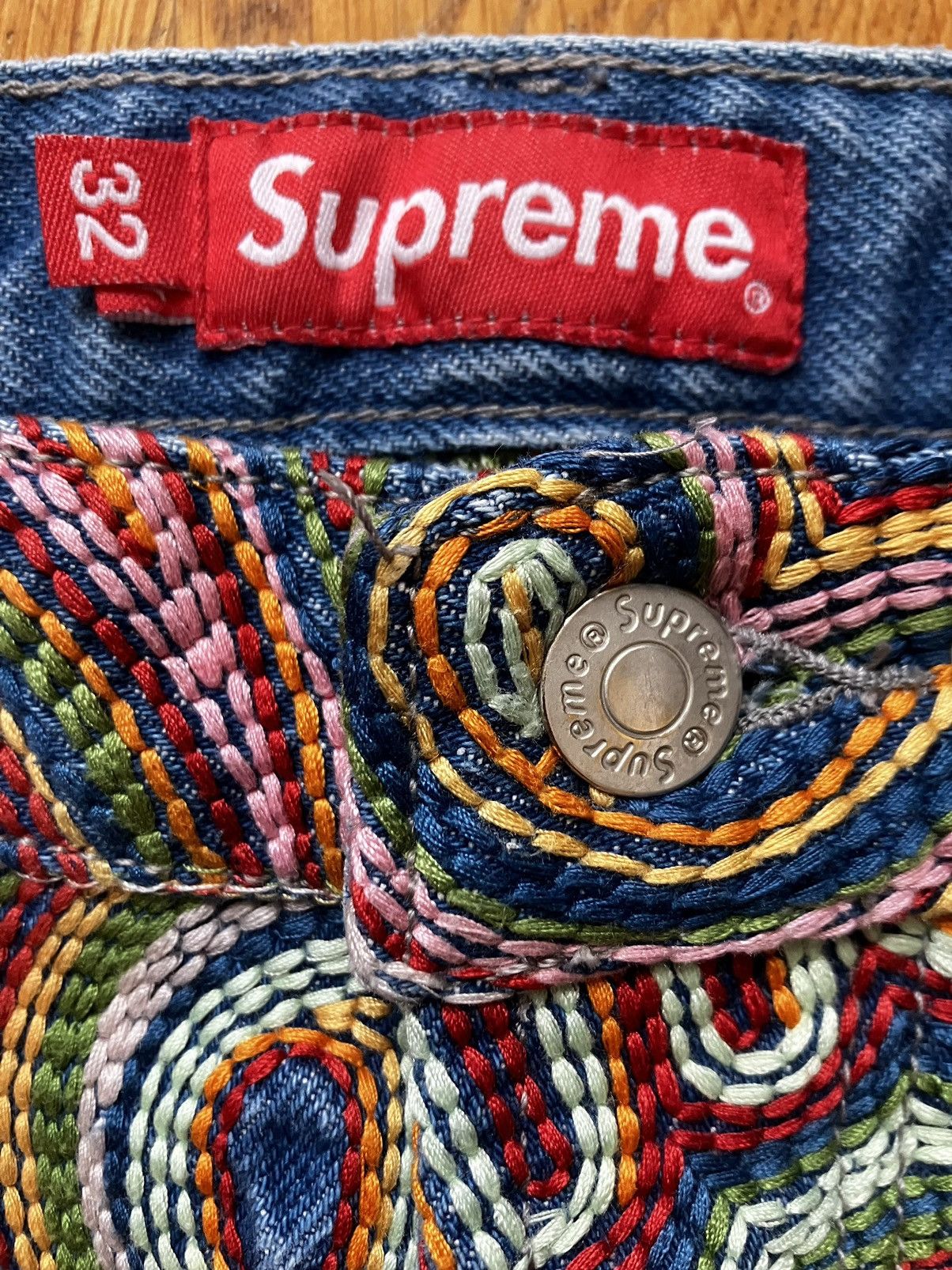 Supreme Supreme Chainstitch Multi Color Regular Jeans | Grailed