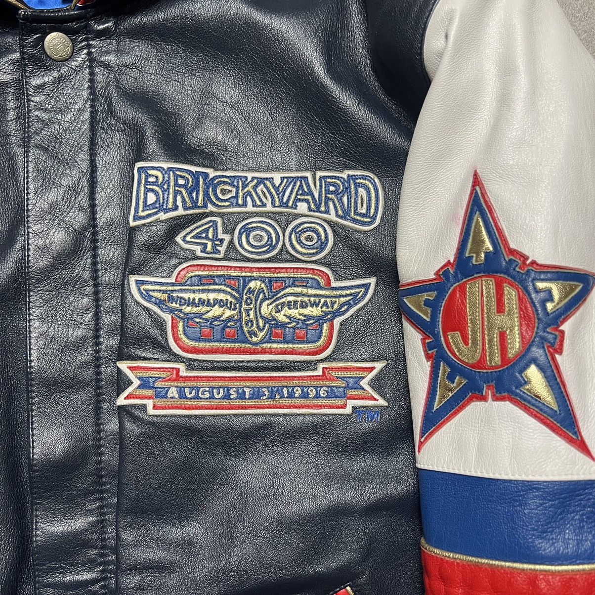Jeff Hamilton Jeff Hamilton BRICK YARD 400 Virsity Leather Jacket Size US L / EU 52-54 / 3 - 3 Thumbnail