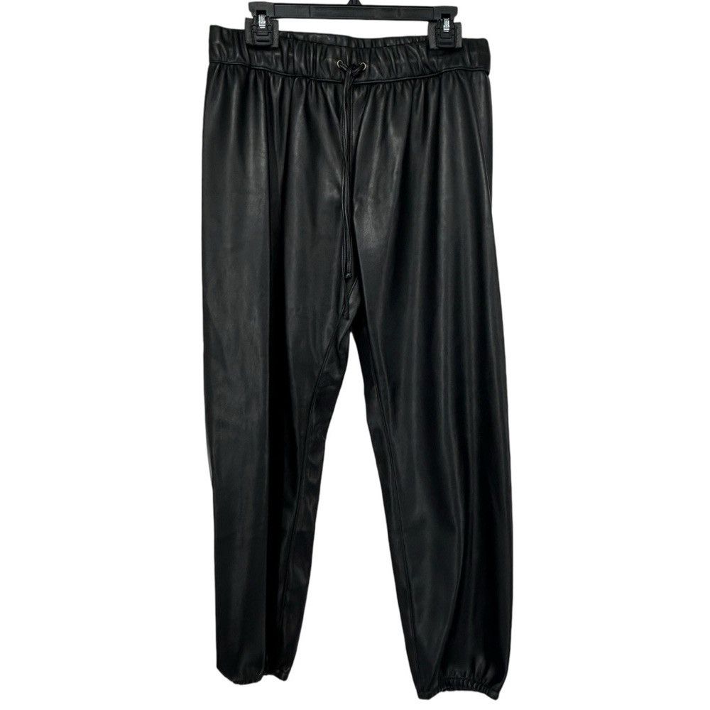 Enza Costa ENZA COSTA FAUX LEATHER JOGGER PANTS SIZE L STREETWEAR Size 31" - 2 Thumbnail