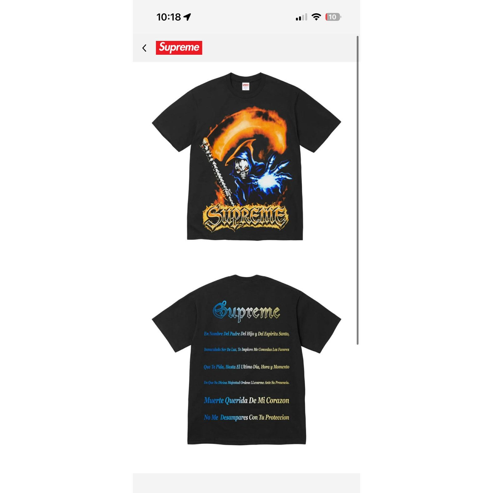 Supreme SS21 Supreme Crest Tee T-Shirt Black Used XL | Grailed