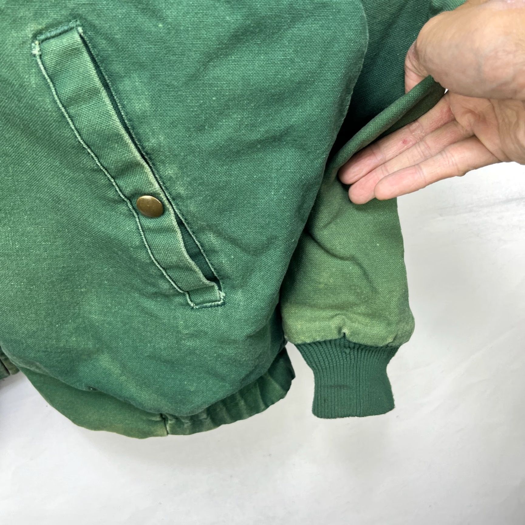 John Deere Vintage John Deere Jacket Bomber Jacket Men L Green Cotton Blend Hooded Thermal Zip-Up Size US L / EU 52-54 / 3 - 4 Thumbnail