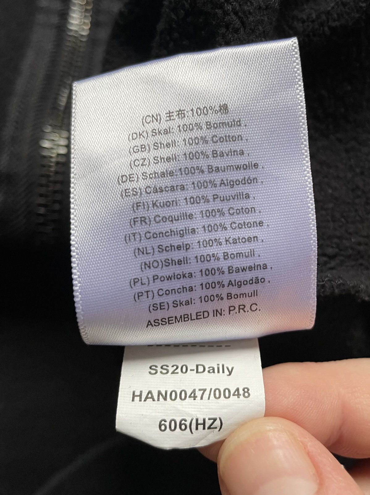 Designer × Han Kjobenhavn Hype Han Kjobenhavn Denmark Logo Zip Hoodie Black L Cotton Size US L / EU 52-54 / 3 - 12 Thumbnail