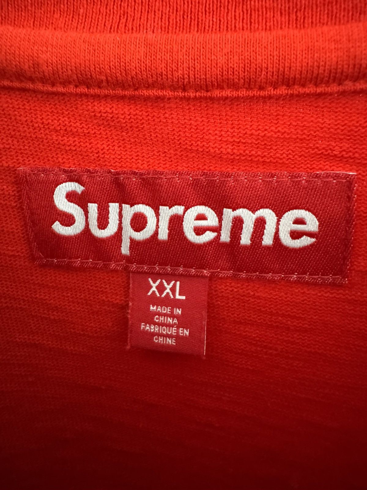 Supreme Supreme Stencil Embroidered Red Tee Size 2XL Size US XXL / EU 58 / 5 - 3 Thumbnail