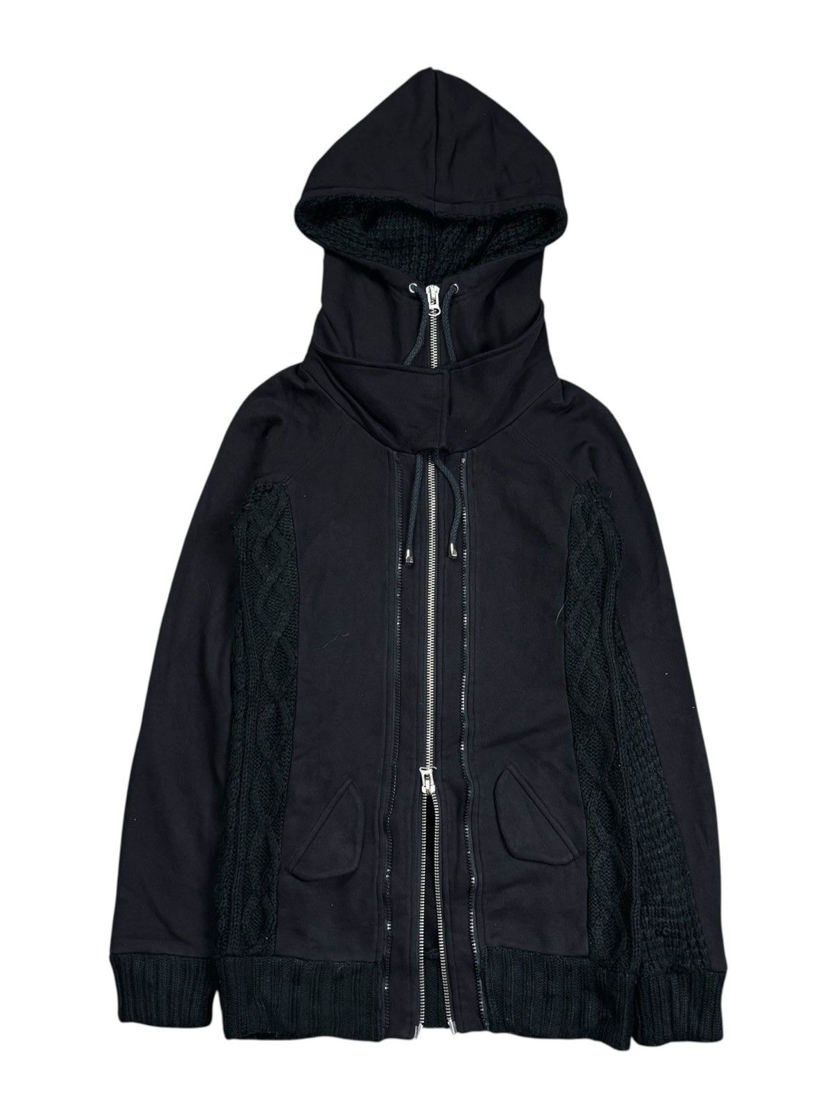 KMRii 2000s Redark - Ninja Hooded Wool Hybrid Zip Up Hoodie Size US M / EU 48-50 / 2 - 1 Thumbnail
