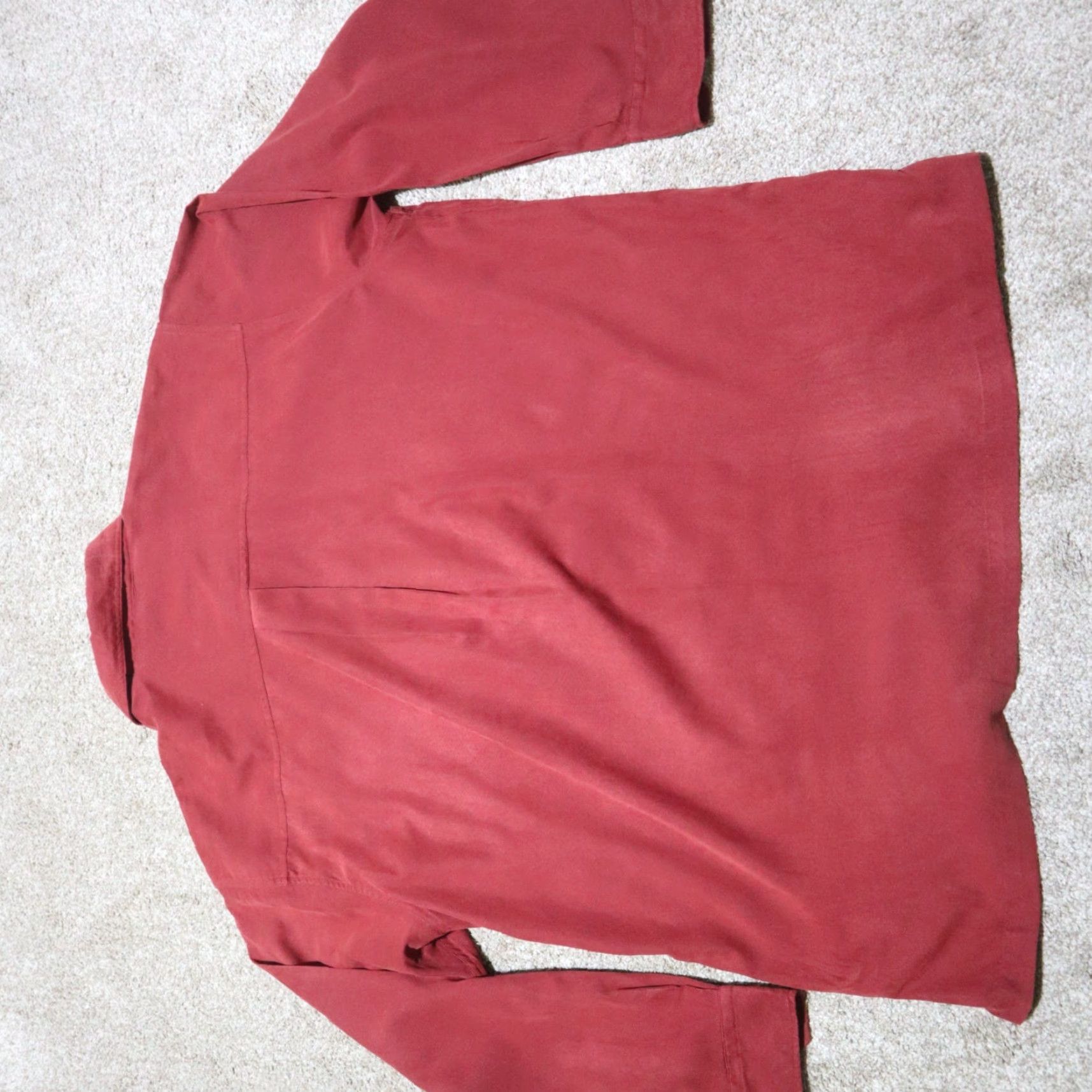 Vintage Forsyth Shirt Mens XL Red Solid Long Sleeve Button-Up Casual Shirt Size US XL / EU 56 / 4 - 7 Thumbnail