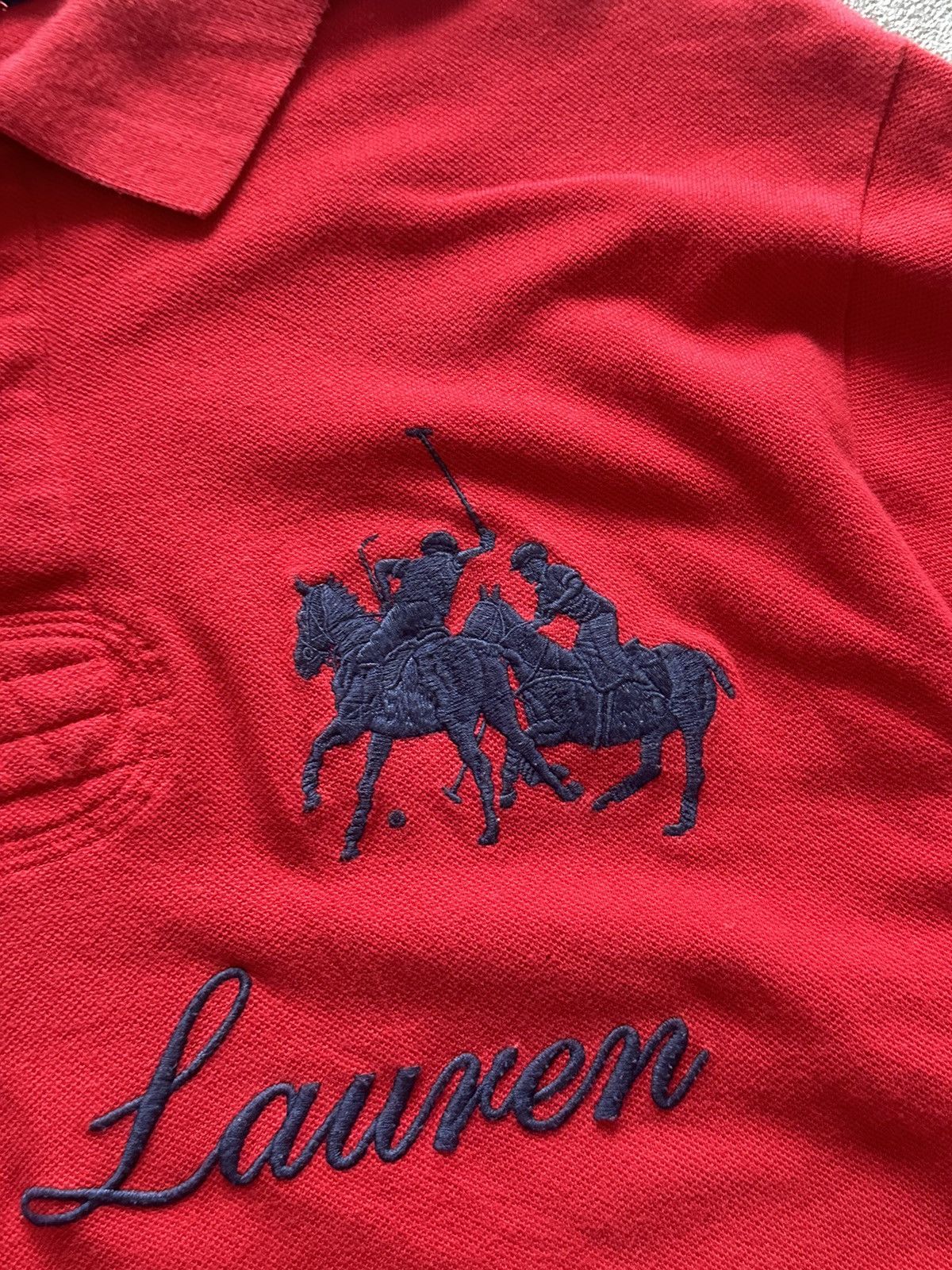 Polo Ralph Lauren 90s Polo Ralph Lauren Crest Big Pony Embroidered Polo Shirt Size US XL / EU 56 / 4 - 6 Thumbnail