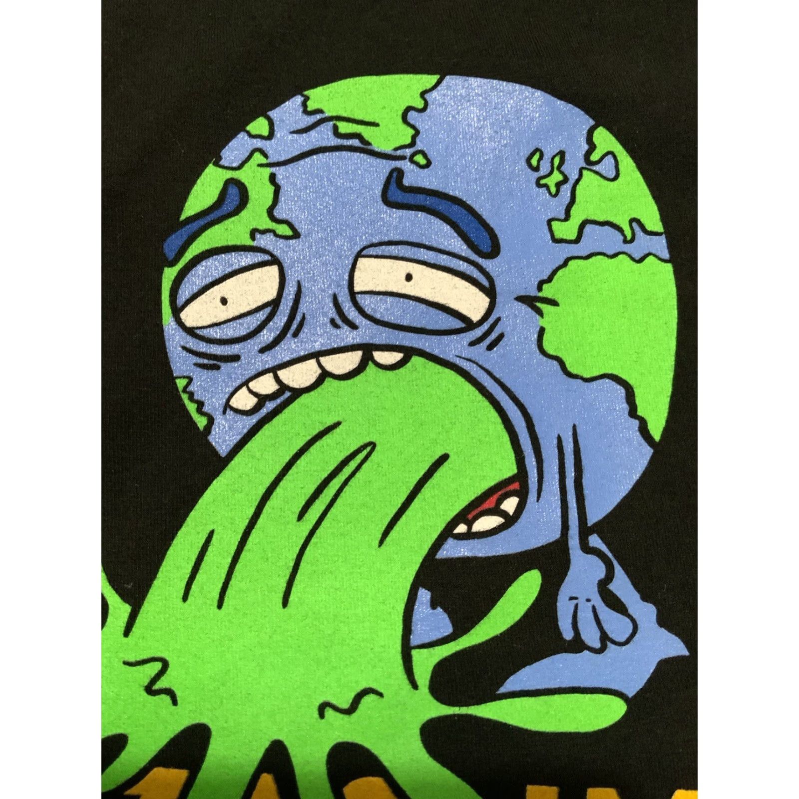 Vintage Pizza Slime X IDGAFOS Dillon Francis Earth World Puke Merch Graphic T-shirt Sz.L Men Black L Shirt Size US L / EU 52-54 / 3 - 8 Thumbnail