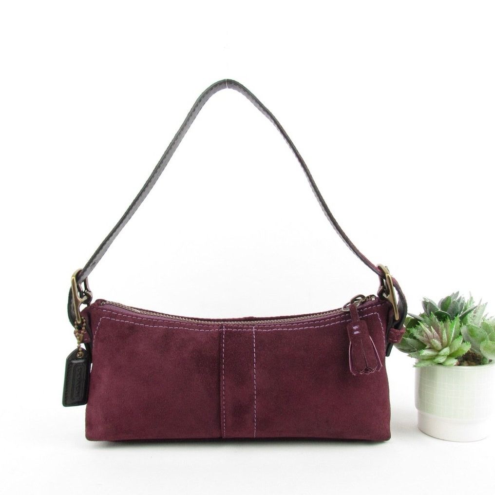 vintage coach old purple Boston Suede 紫 Coach Vintage Pre-owned