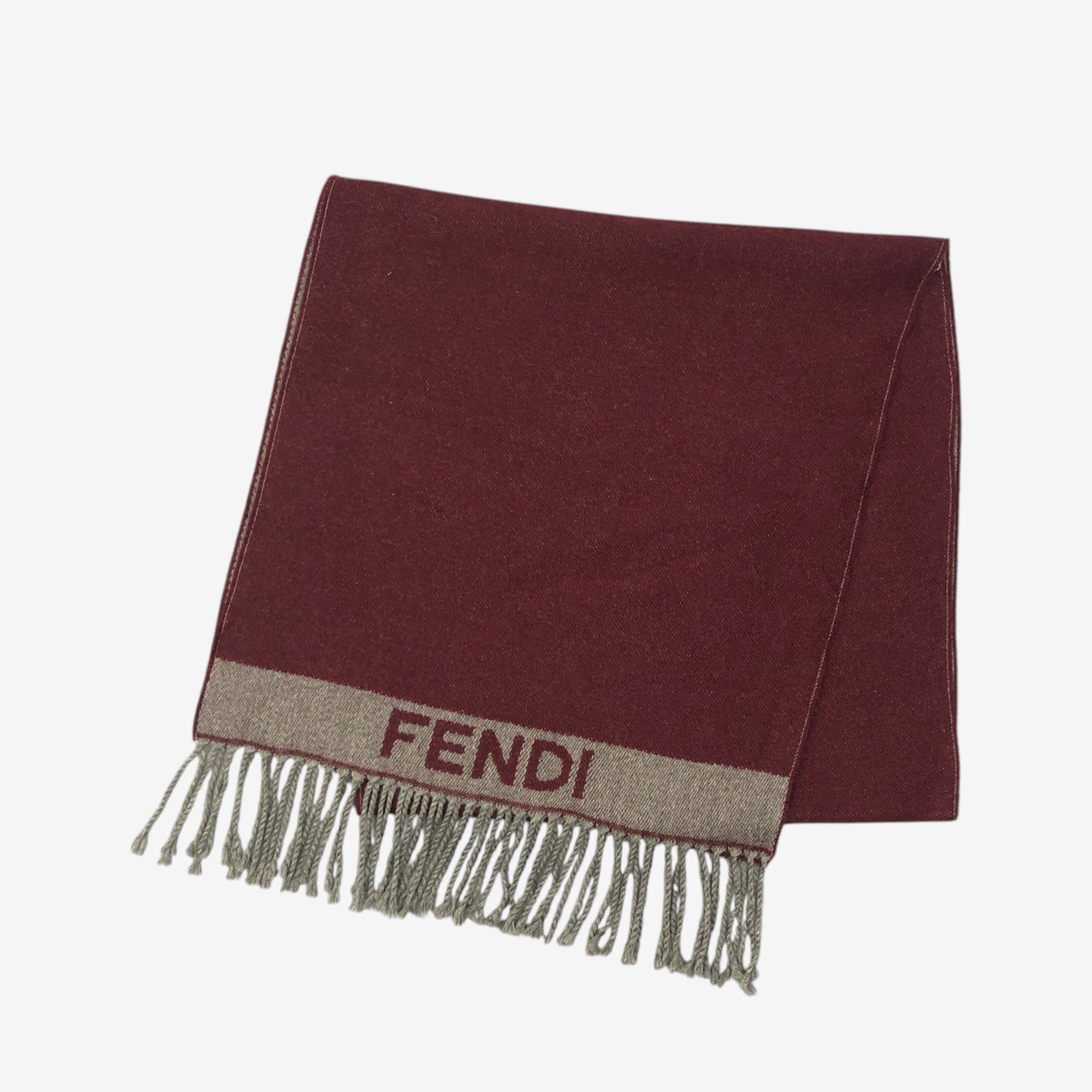 Japanese Brand Vintage Fendi Scarf Muffler Wool Fringe Winter Scarves Size ONE SIZE - 3 Thumbnail