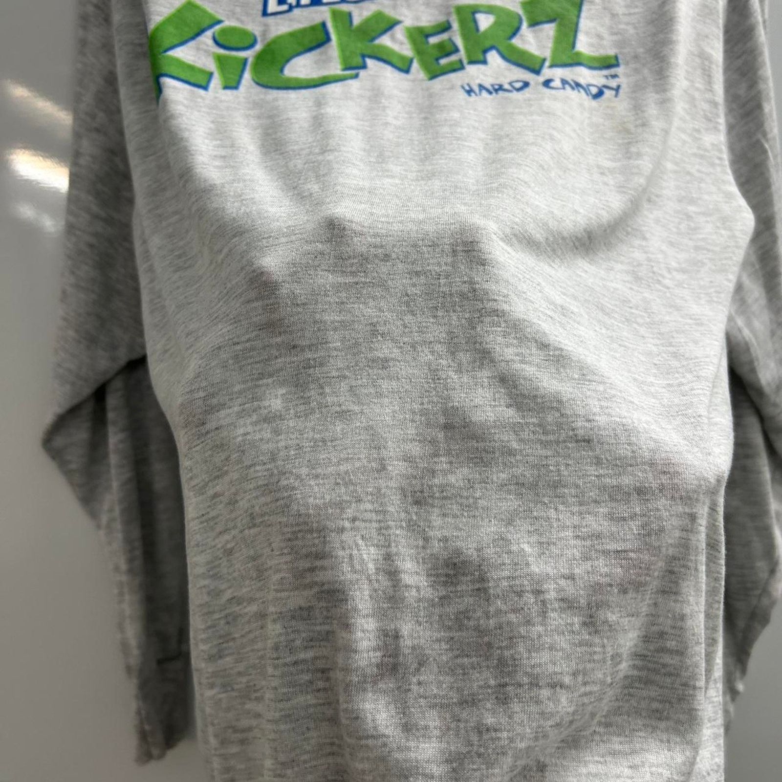 Jerzees Grey vintage thin Lifesavers Kickerz long sleeve shirt Size US XL / EU 56 / 4 - 4 Thumbnail