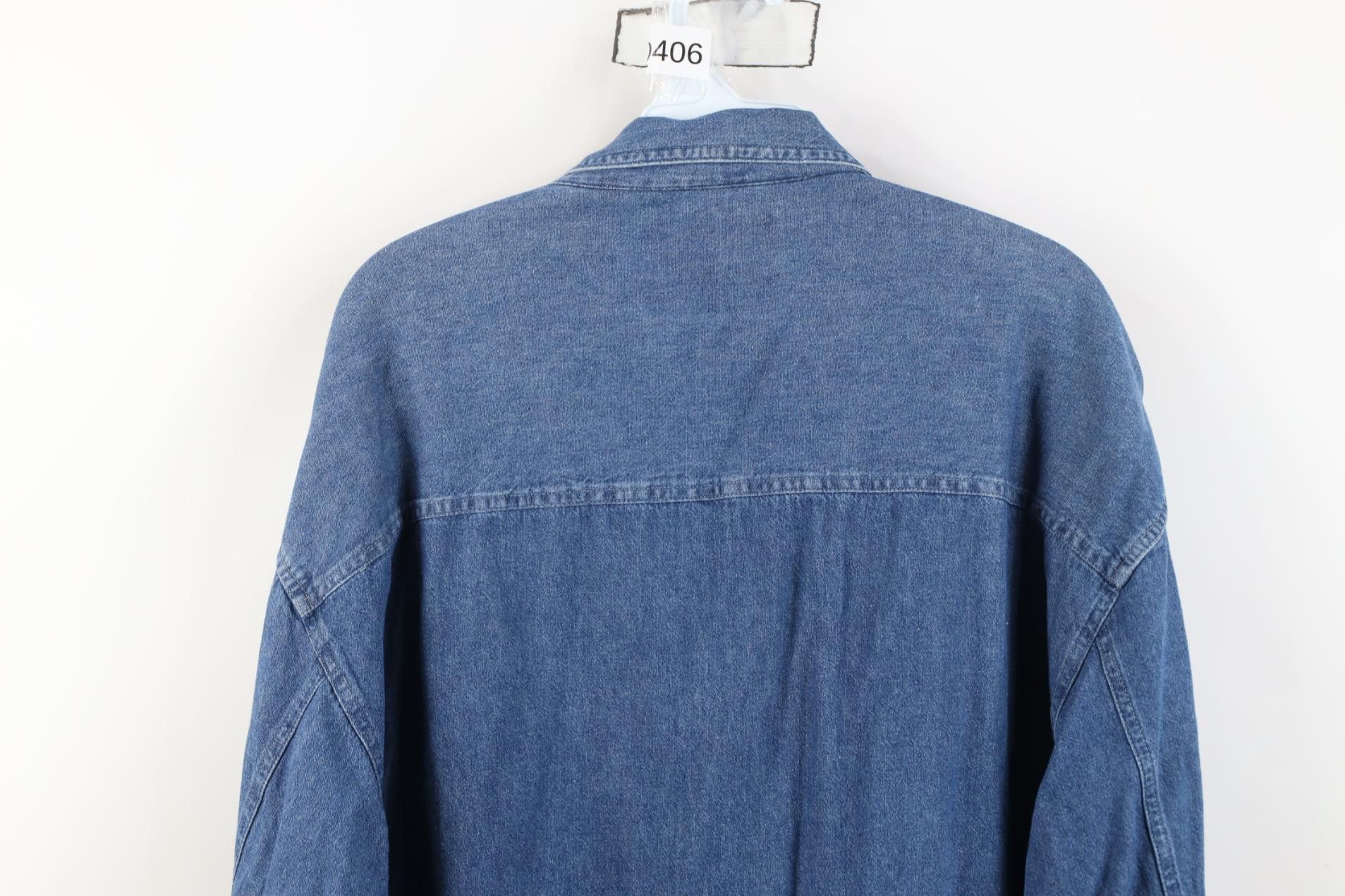 Vintage Vintage 90s Streetwear Big Pocket Denim Button Down Shirt Size US XL / EU 56 / 4 - 14 Thumbnail