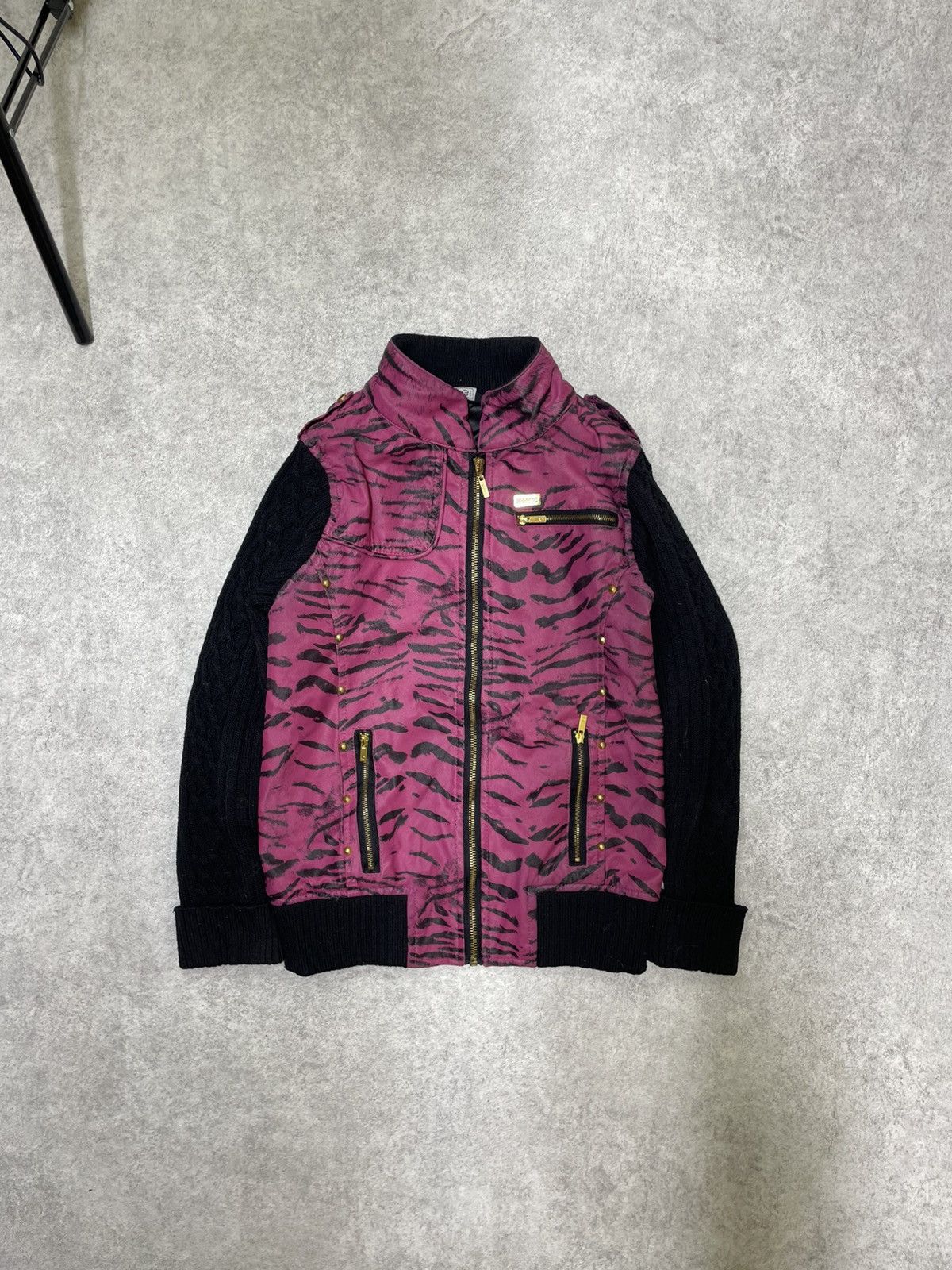 If Six Was Nine × Japanese Brand × Le Grande Bleu (L.G.B.) WCJ Leopard Knit Bomber — 2000s Tokyo Energy Size US M / EU 48-50 / 2 - 1 Thumbnail