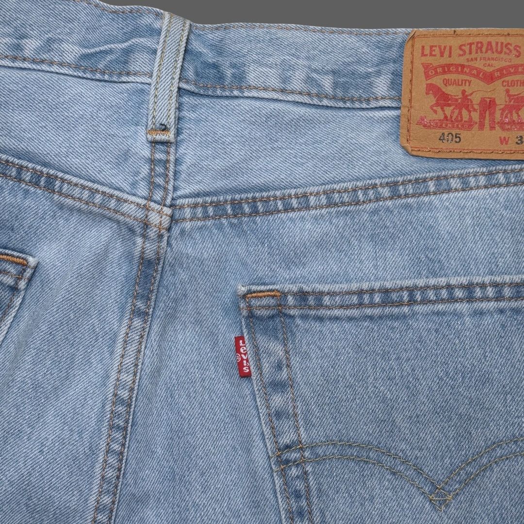 Levi's Levi's 405 Standard Light Wash Denim Shorts 34 GUC Size US 34 / EU 50 - 7 Thumbnail