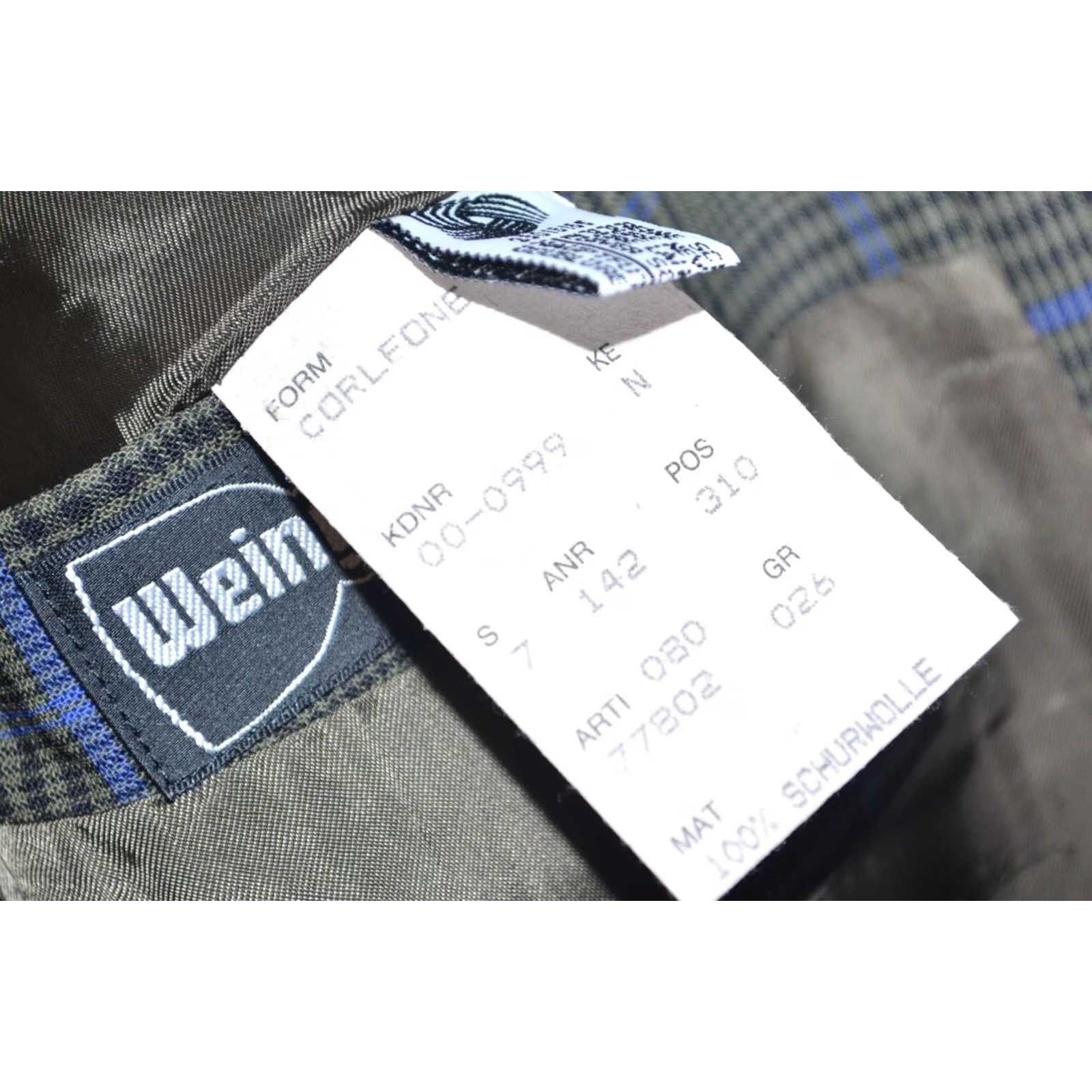 Hugo Boss VINTAGE Hugo Boss Jacket Men Wool Check Blazer UK44 / IT54 / US44 Size 54 Grey Blue Check Blazer Mens Vintage Wide Fit Size 54R - 6 Thumbnail