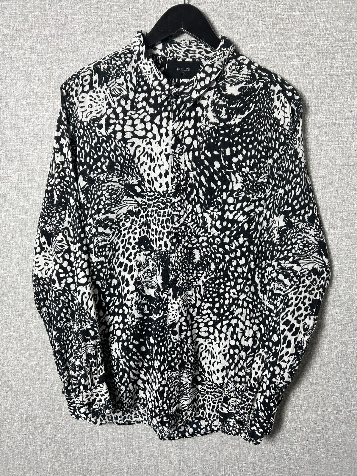 Rolla's ROLLAS All Over Print Leopard Button Up Long Sleeve Shirt Size US L / EU 52-54 / 3 - 2 Thumbnail