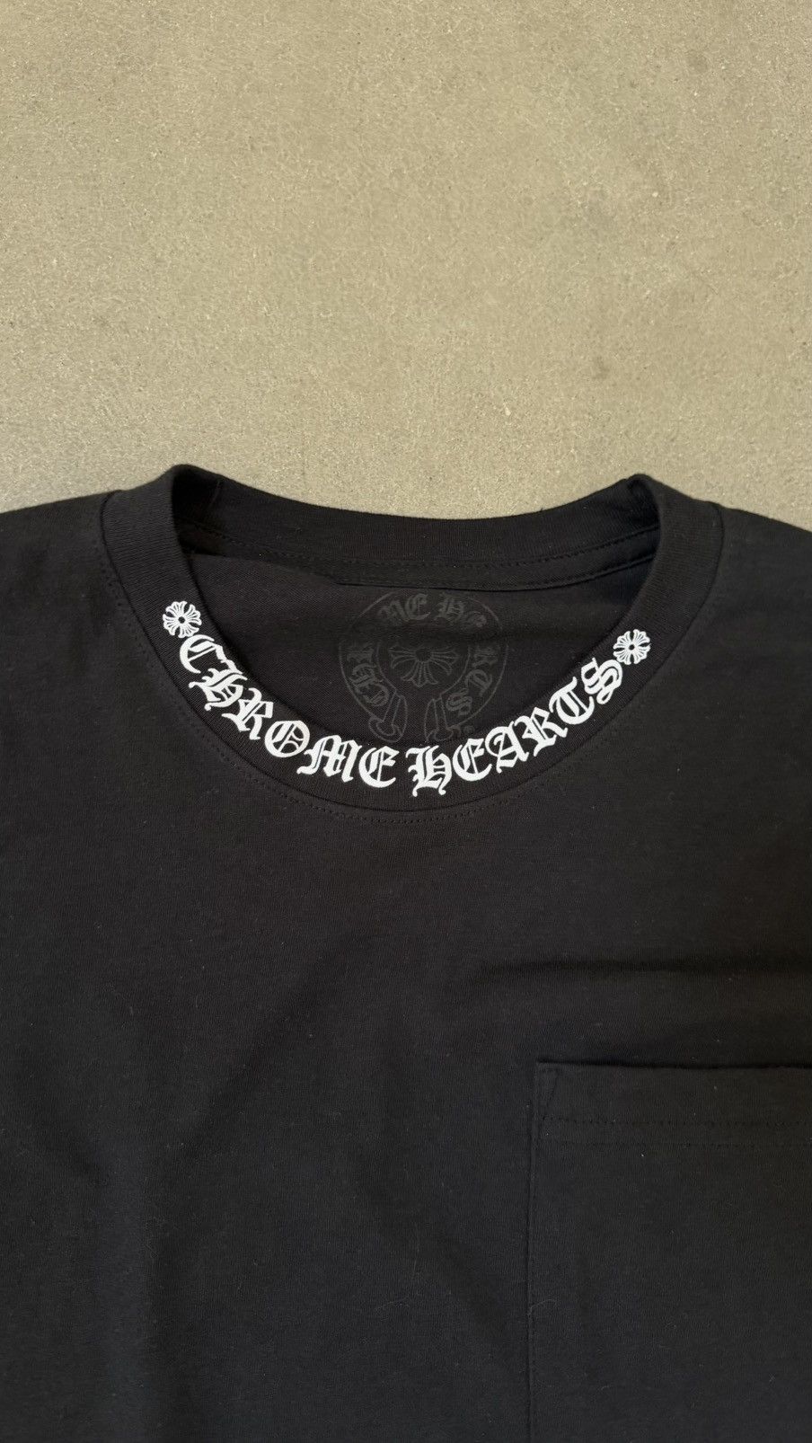 Chrome Hearts RARE! Chrome Hearts Script Neck Logo Long Sleeve T-Shirt Size US M / EU 48-50 / 2 - 2 Thumbnail
