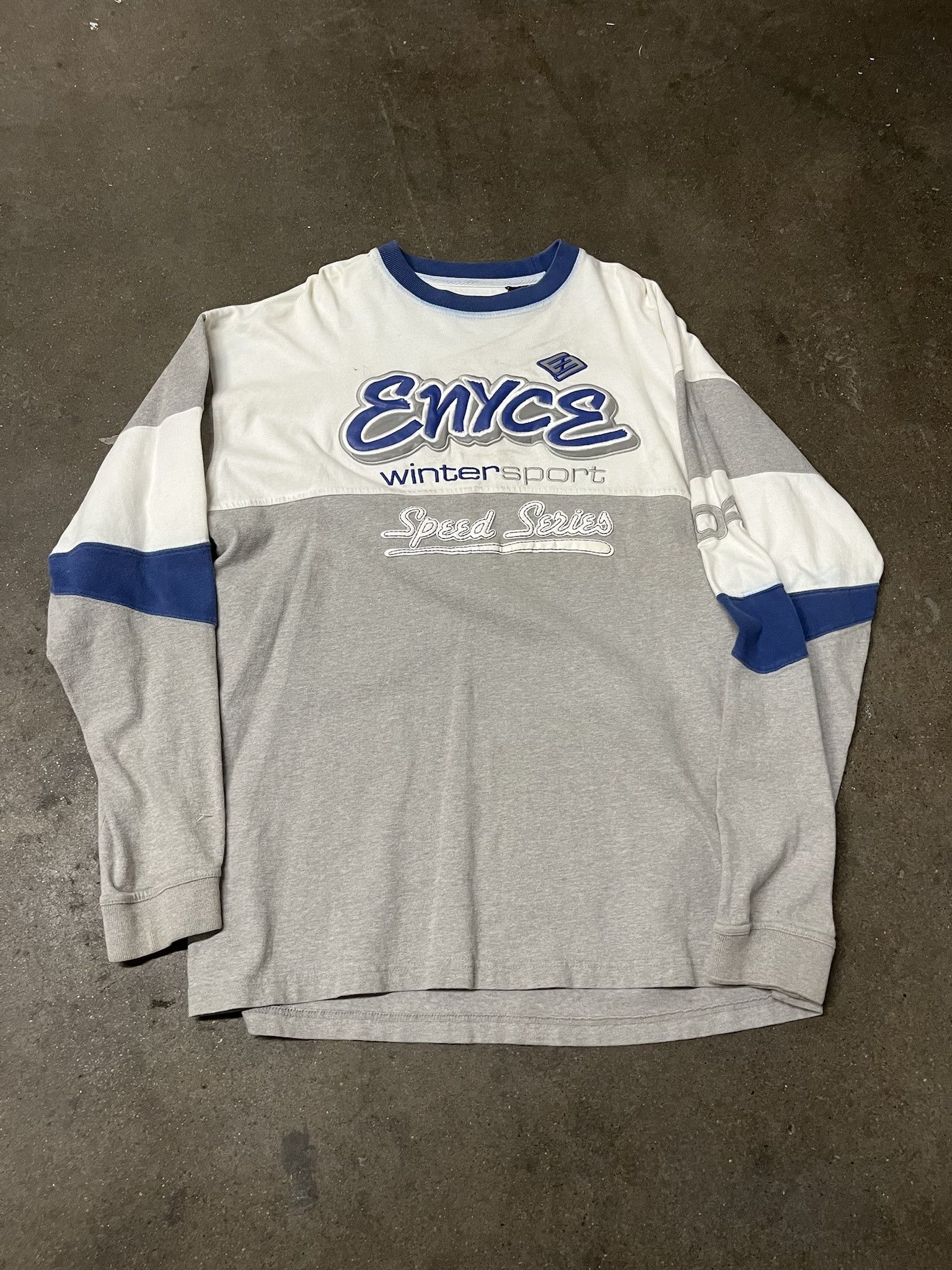 Enyce × Vintage Vintage 2000s Enyce Leather Logo Embroidered Lognsleeve Tee Shirt Size XXL Size US XXL / EU 58 / 5 - 1 Thumbnail