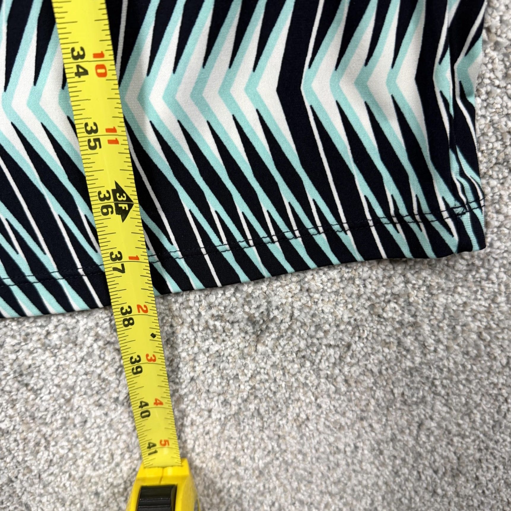 Banana Republic Banana Republic Tank Shift Dress M Green Chevron Halter Geometric Boho Summer Size M / US 6-8 / IT 42-44 - 3 Thumbnail