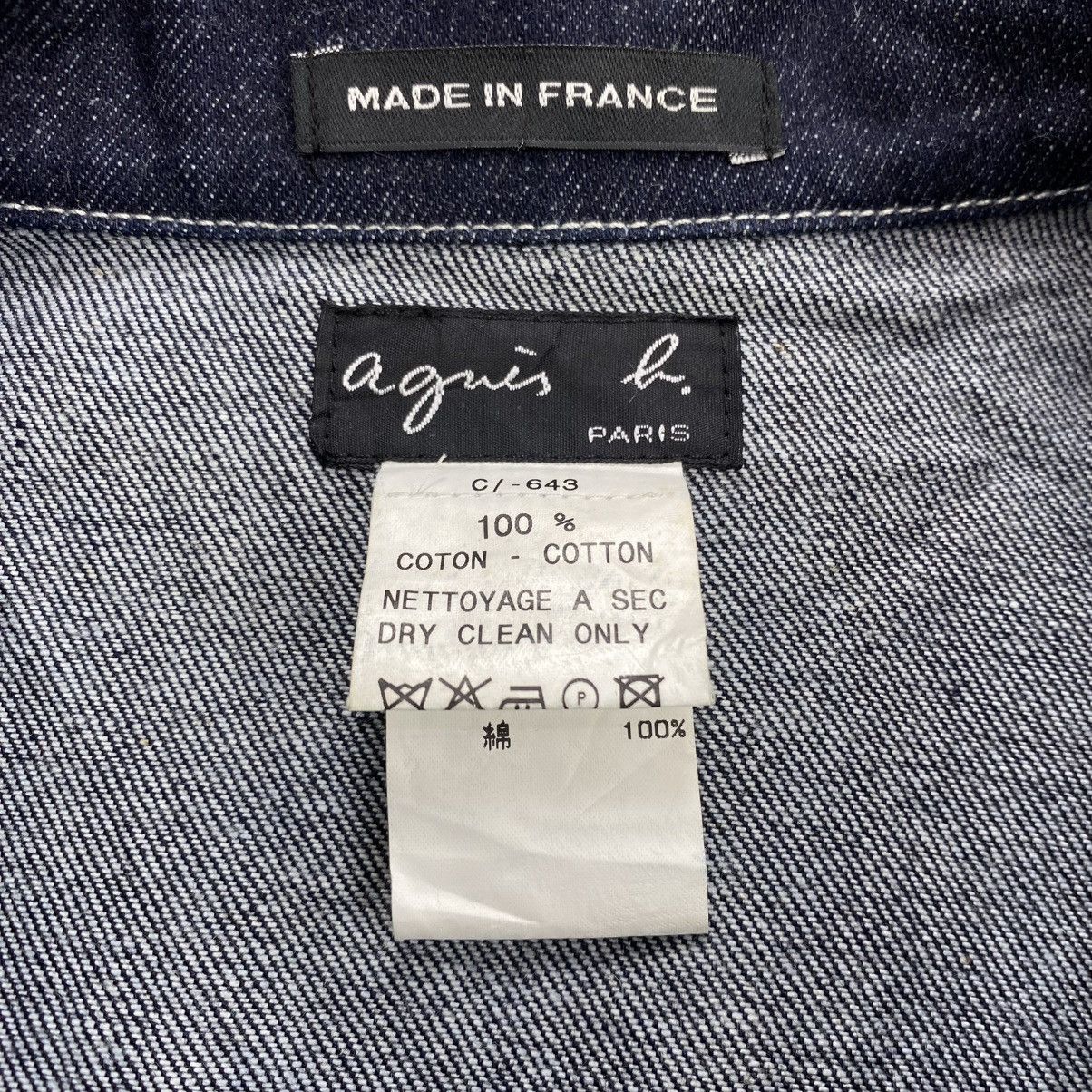 agnes b. 🇫🇷Vintage Agnes B. Paris Indigo Raw Denim Jacket Designer Size US M / EU 48-50 / 2 - 6 Thumbnail