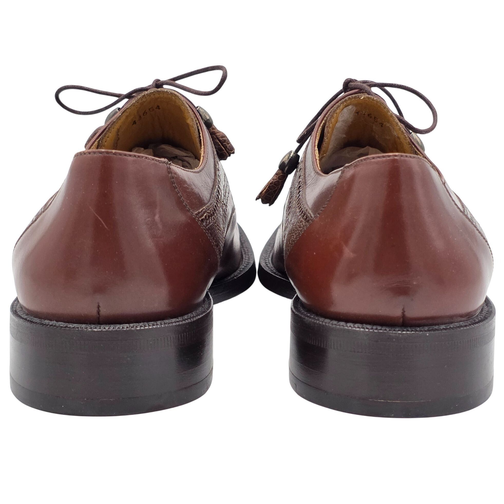 Other NEW Vintage Exotic Ostrich Leg Dress Shoe City Slicker Brown Size US 8 / EU 41 - 9 Thumbnail