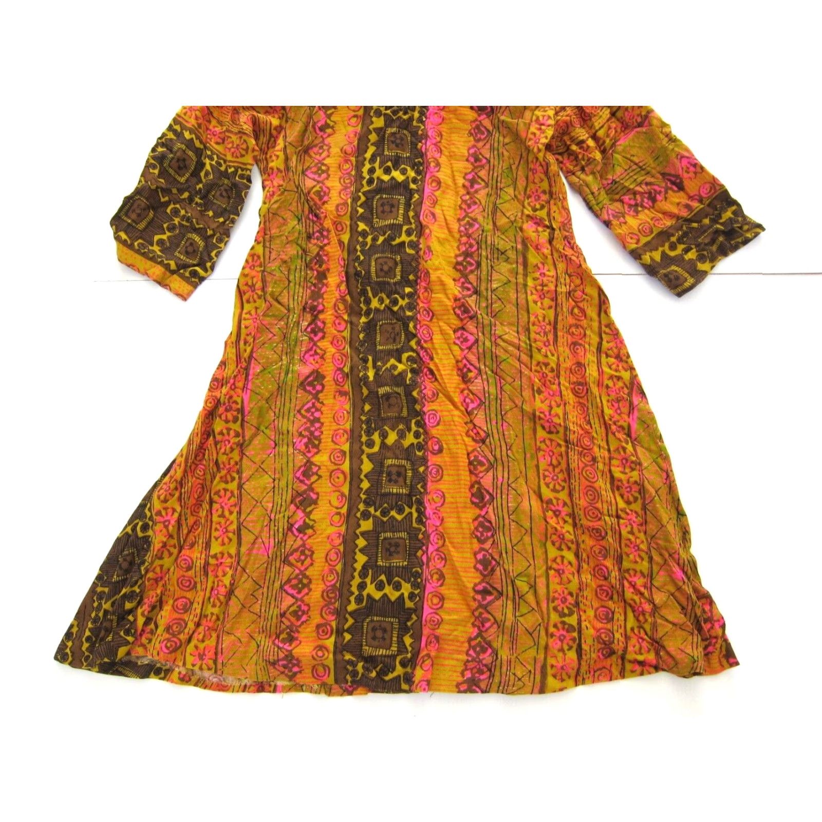 Pinko VINTAGE Handmade Rayon Tunic Dress 3/4 Sleeve Pink Small Size S / US 4 / IT 40 - 7 Thumbnail