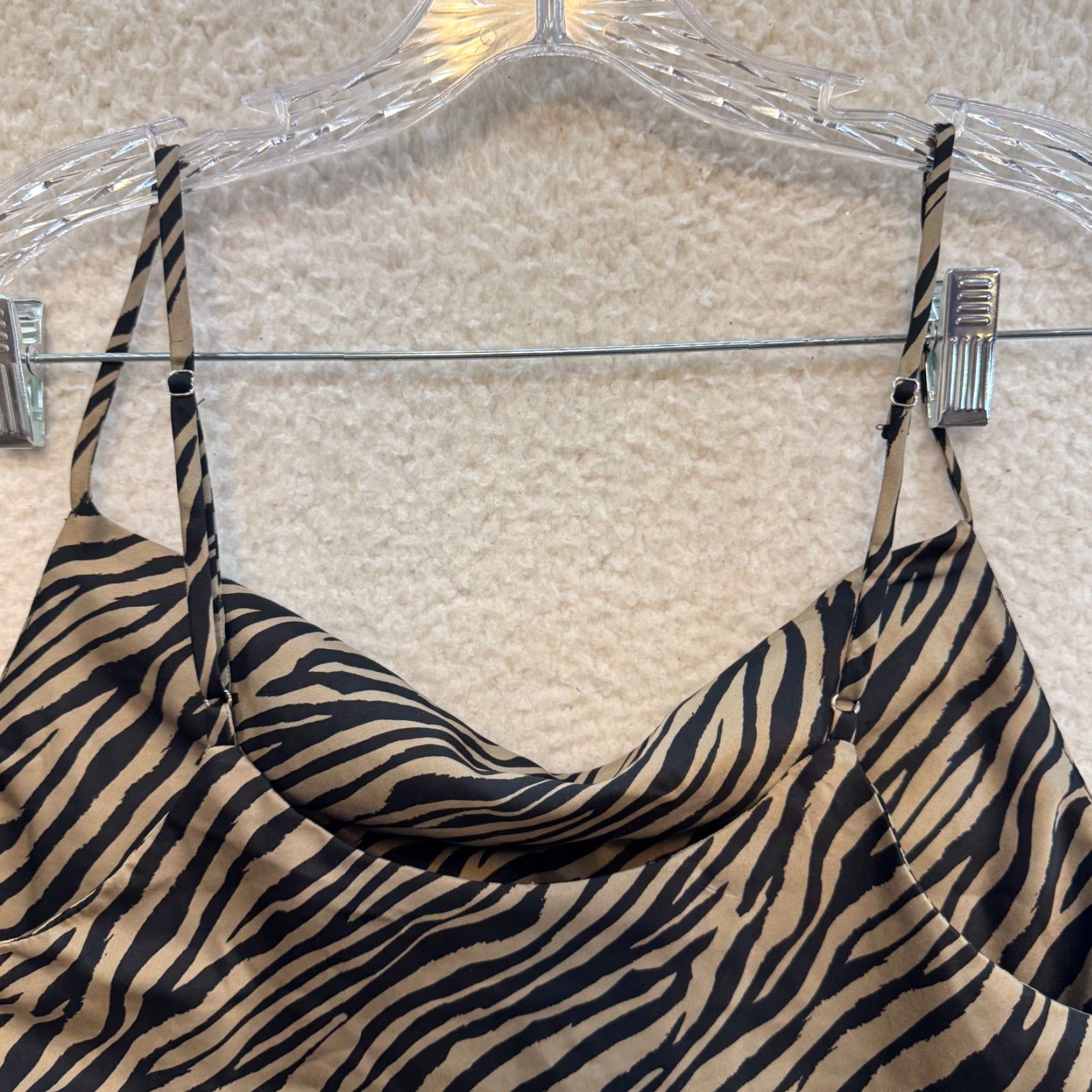 Vintage VINTAGE Y2K Camisole Tank Top XL Satin Zebra Animal Print Boho Grunge Shirt Womens Size XL / US 12-14 / IT 48-50 - 4 Thumbnail