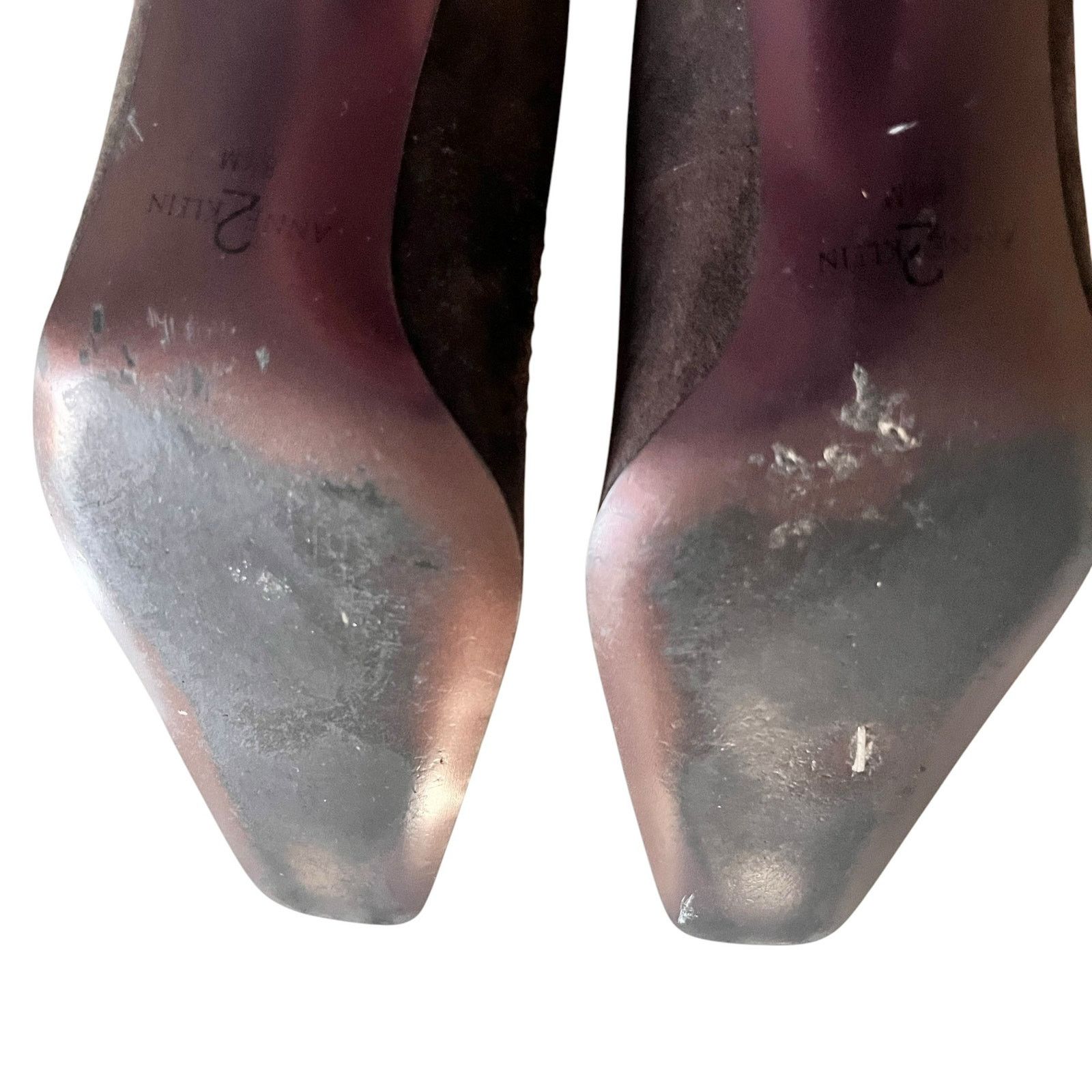 Anne Klein Anne Klein Chocolate Brown Suede Kitten Heel Pumps Size US 8.5 / IT 38.5 - 6 Thumbnail