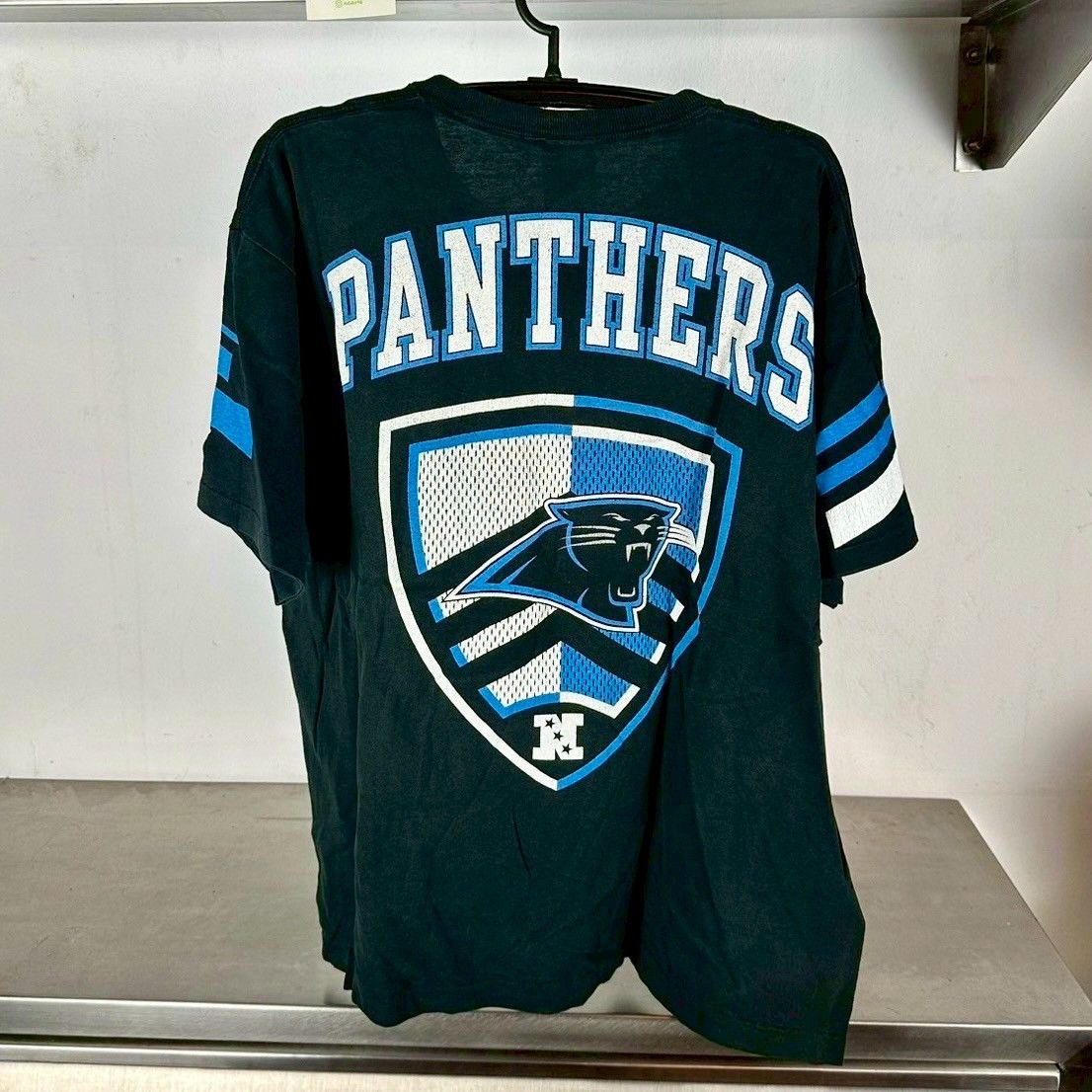 Vintage Vtg 1997 Carolina Panthers All Over Print NFL AOP T-shirt Size US XL / EU 56 / 4 - 3 Thumbnail