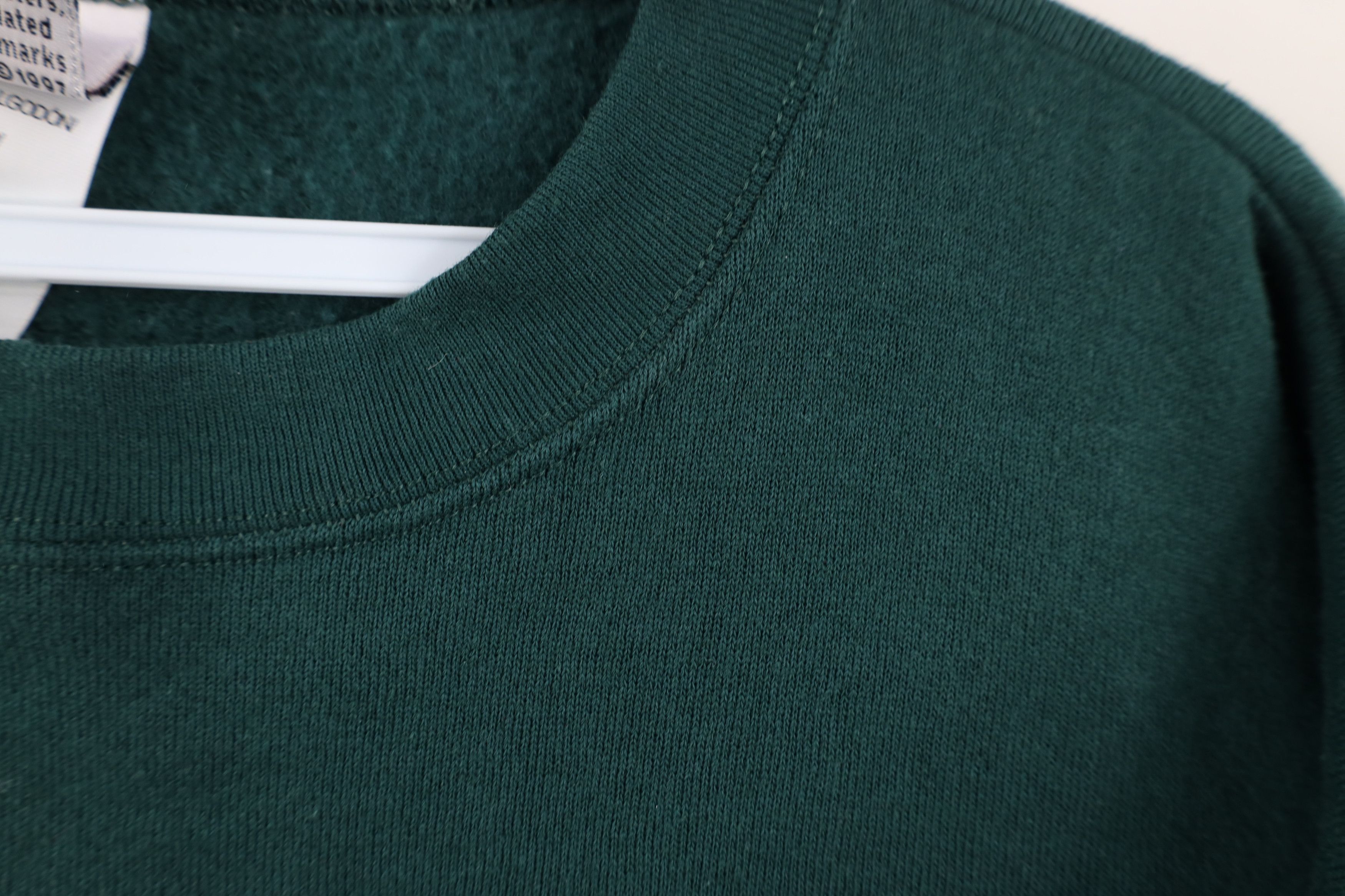 Vintage Vintage 90s Looney Tunes Blank Crewneck Sweatshirt Green USA Size M / US 6-8 / IT 42-44 - 4 Thumbnail