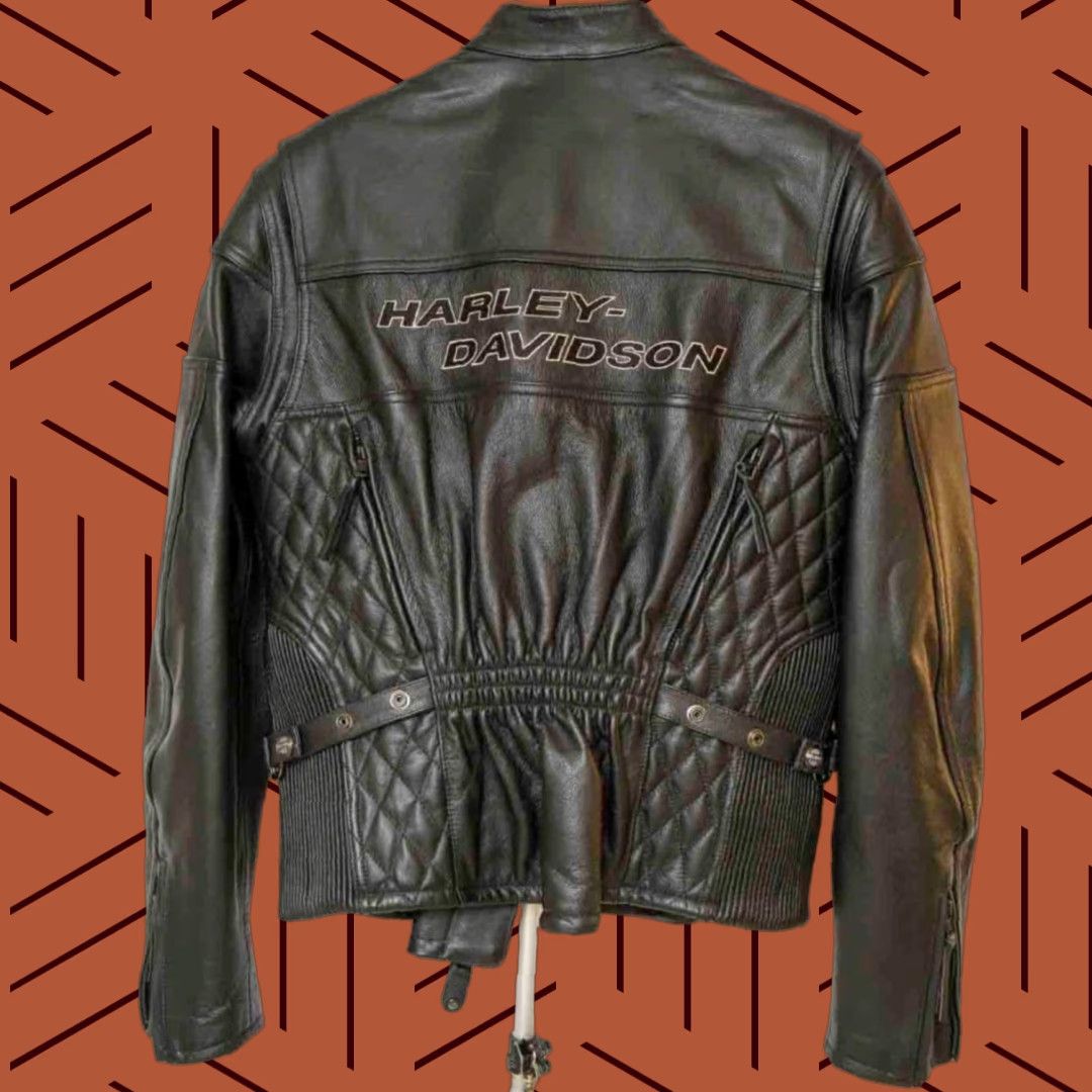 Harley Davidson Harley-Davidson Competition Black Leather Touring Jacket Jacket Women M Black Size M / US 6-8 / IT 42-44 - 1 Thumbnail