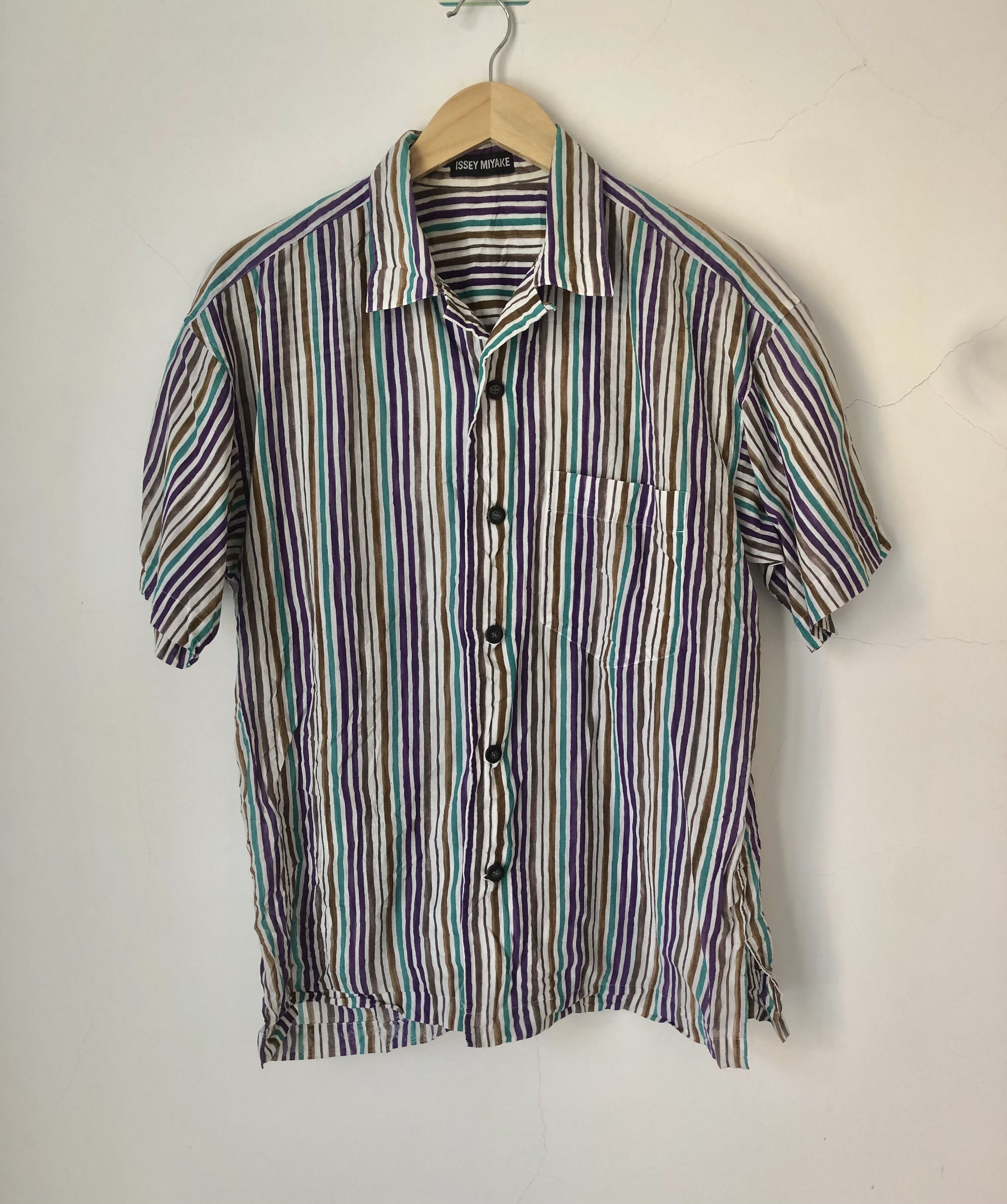 sheer stripes shirt