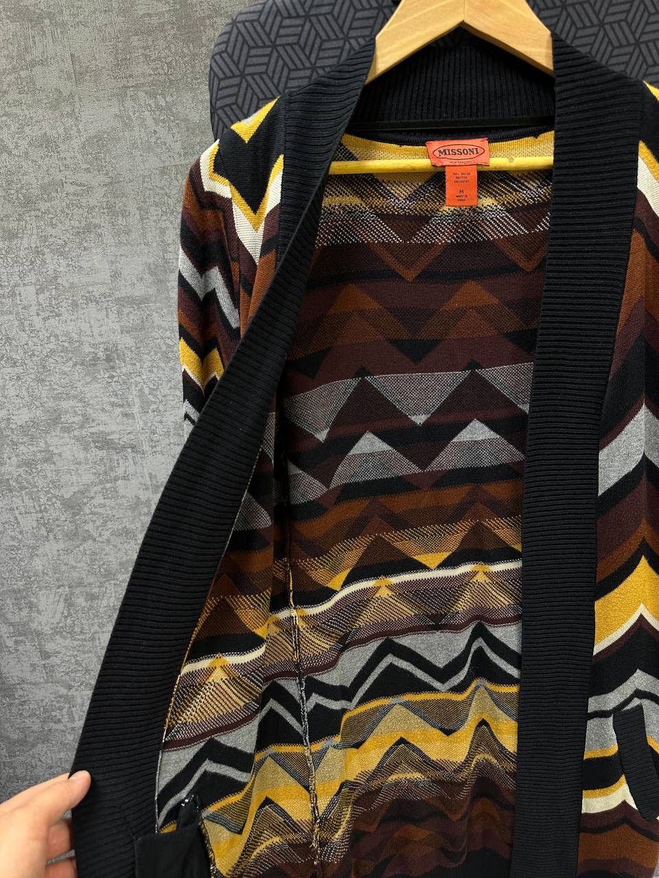 Missoni × Vintage Vintage Missoni Zigzag Open Cardigan Sweater Size US M / EU 48-50 / 2 - 14 Thumbnail