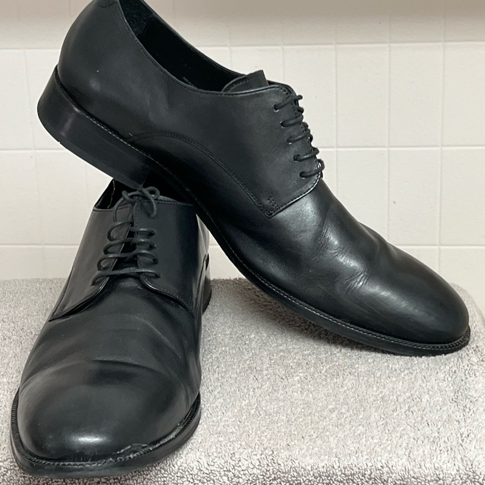 Cole Haan COLE HAAN Benton Black 15 M Men Plain Toe Derby Dress Shoes Size US 15 / EU 48 - 2 Thumbnail