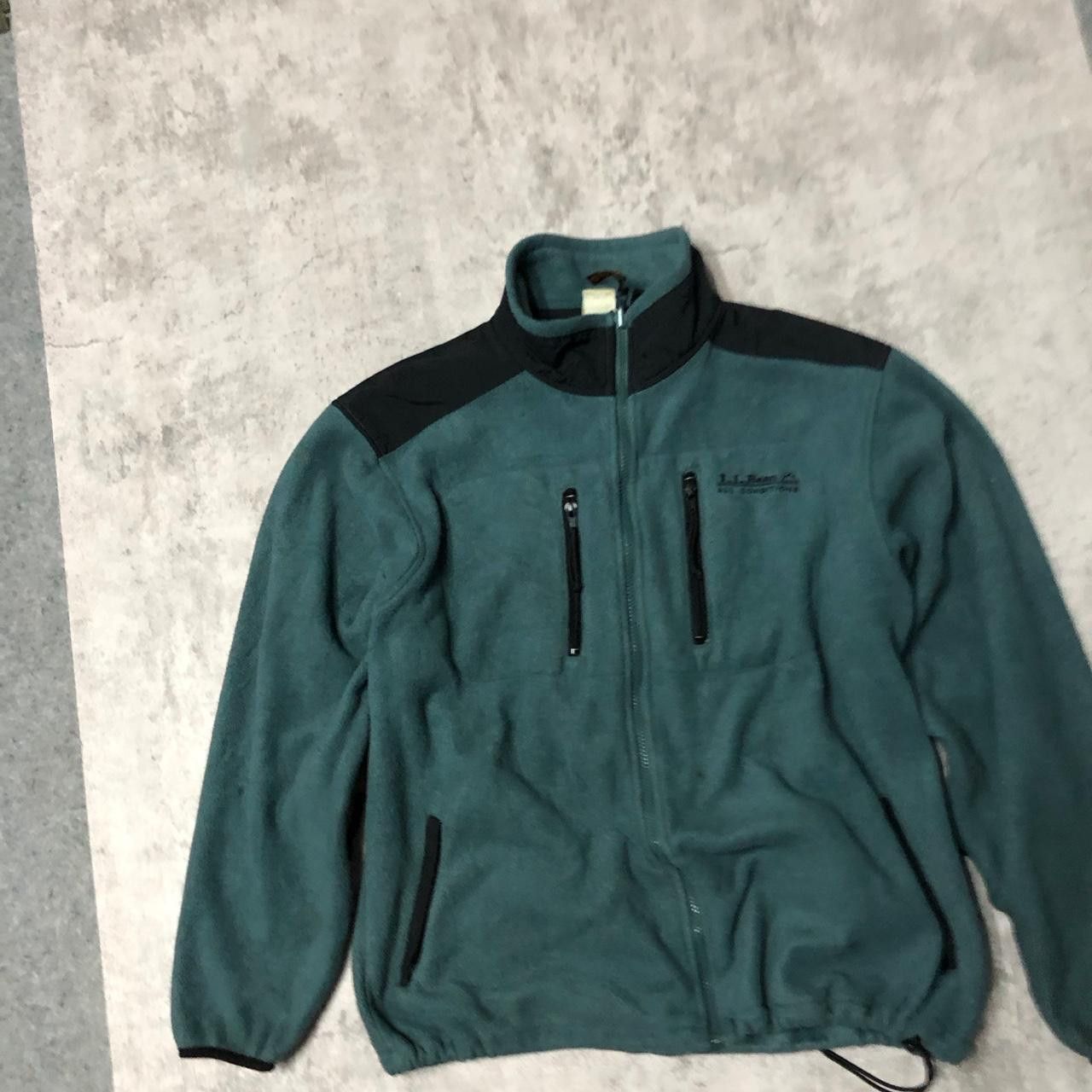 L.L. Bean L.L.Bean green fleece jacket with black accents #fleecelove Size US L / EU 52-54 / 3 - 4 Thumbnail