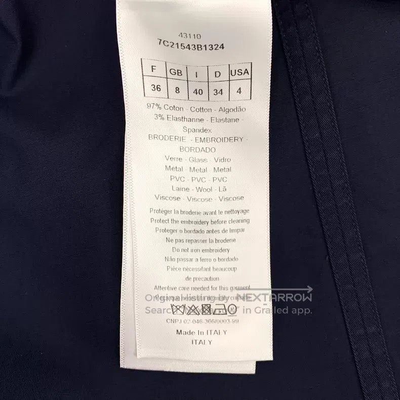Dior Dior Dark blue badge diamond lapel short-sleeved dress Size XS / US 0-2 / IT 36-38 - 6 Thumbnail
