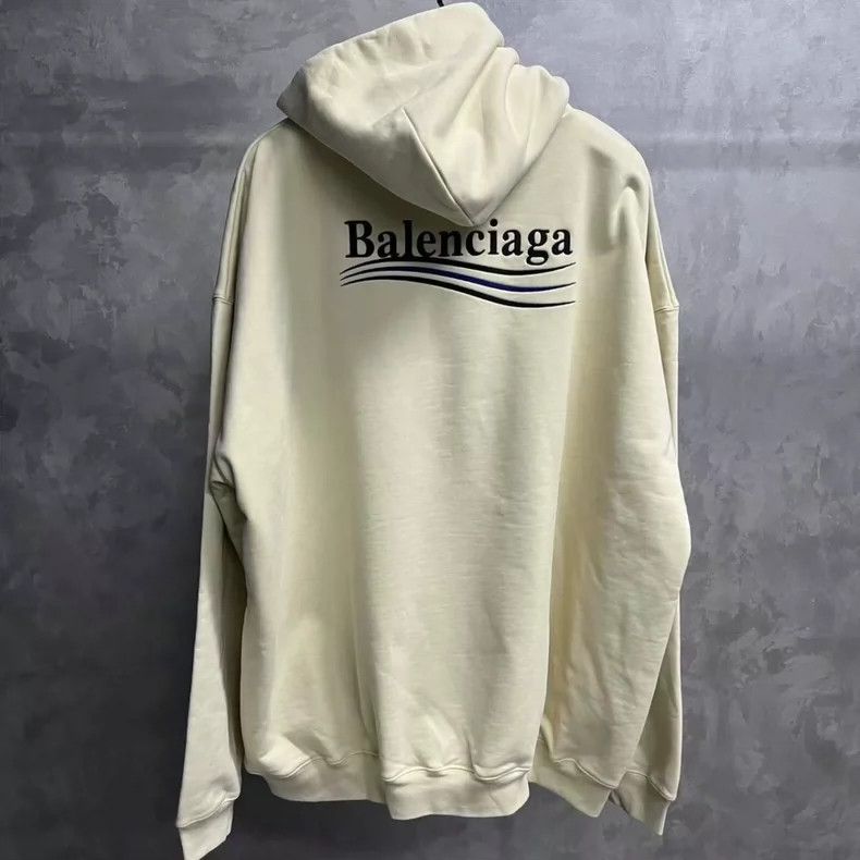 Balenciaga Balenciaga Light beige solid monogrammed pullover hoodie Size US XXS / EU 40 - 2 Thumbnail