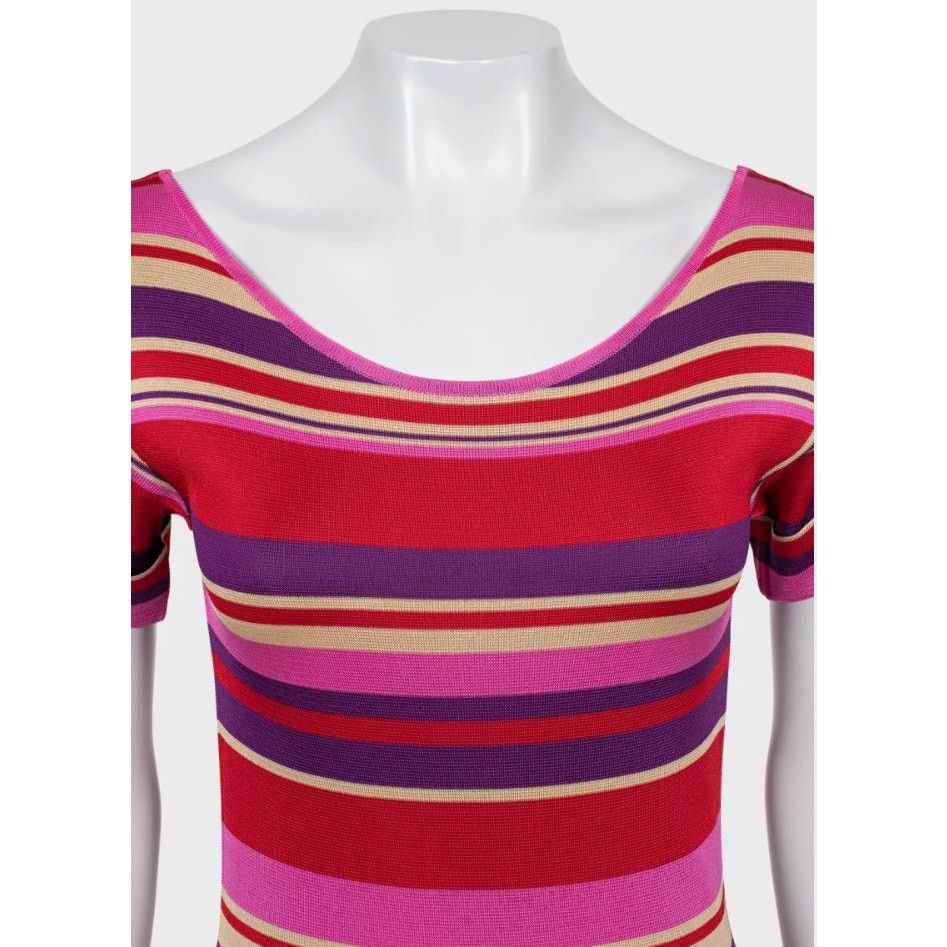 Dior Christian Dior Striped Fitted Dress - Size XS (IT38) Size XS / US 0-2 / IT 36-38 - 4 Thumbnail
