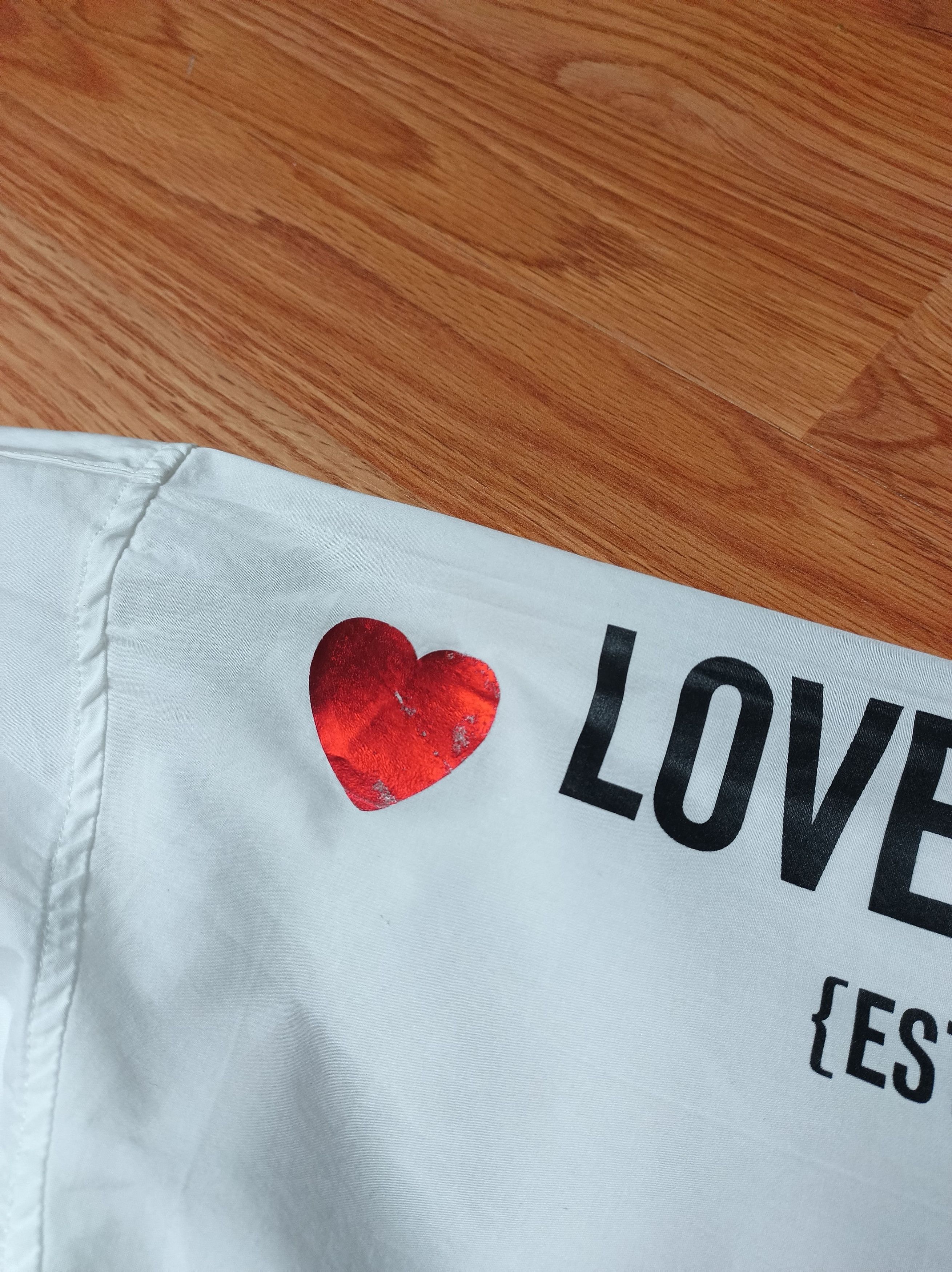 Love Moschino Love Moschino Cotton White Logo Print Blouse Shirt US8 EU40 Size M / US 6-8 / IT 42-44 - 11 Thumbnail