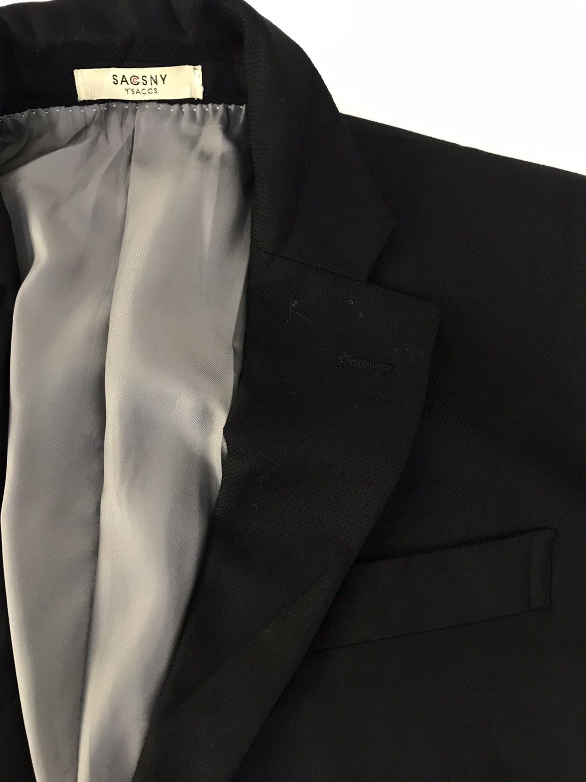 Designer Saccsny Y’saccs Yohji Yamamoto Black Blazer Coat Jacket Size 36R - 4 Thumbnail