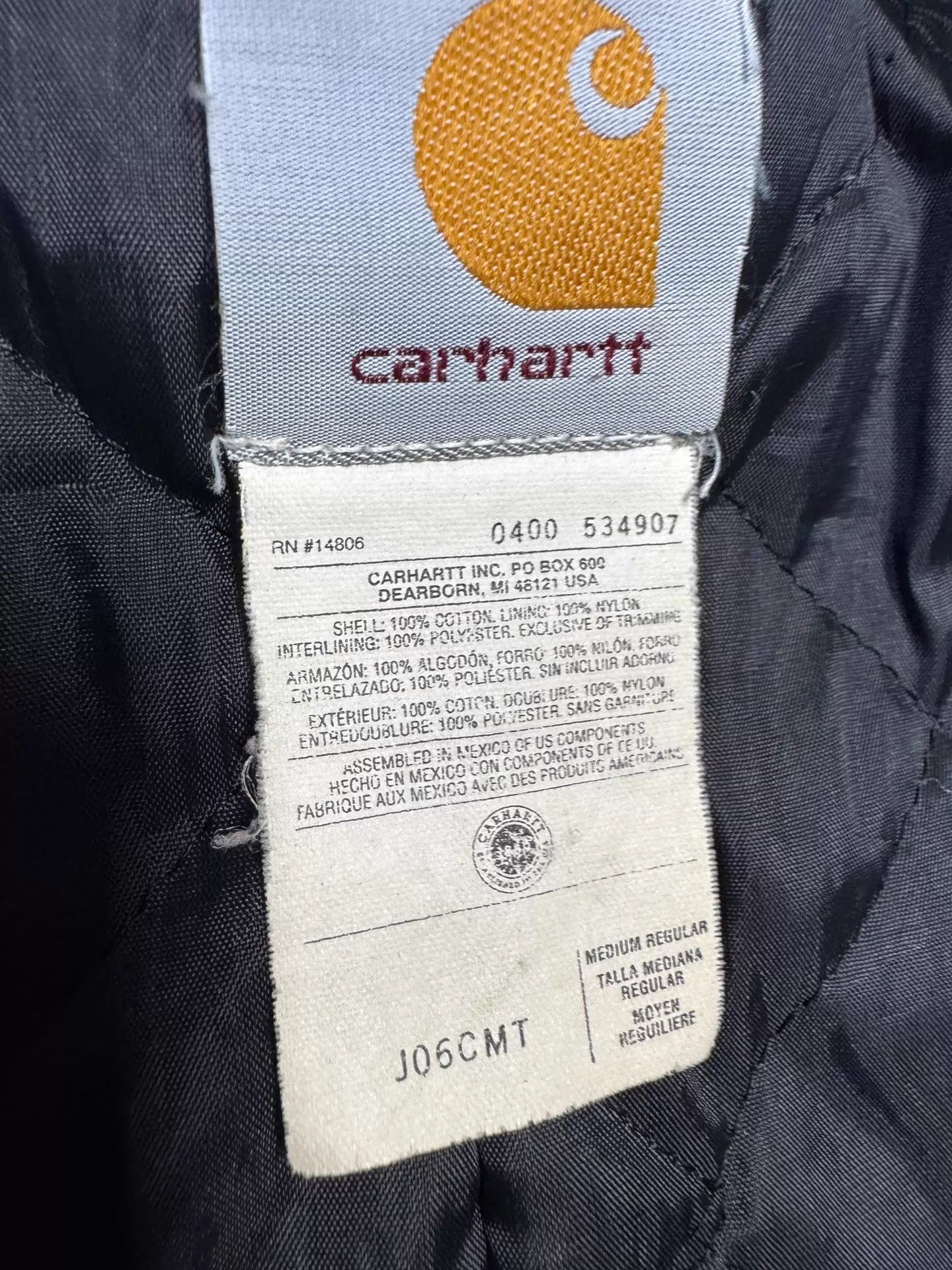 Carhartt Vintage Carhartt J06 Hooded Work Jacket Cement Gray M 2000 Size US M / EU 48-50 / 2 - 9 Thumbnail