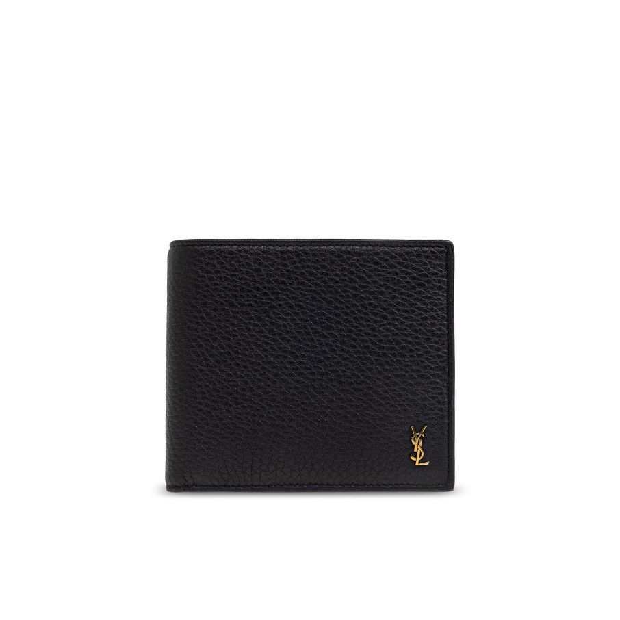 Saint Laurent Paris SAINT LAURENT Black Leather Folding Wallet New & Authentic Size ONE SIZE - 1 Thumbnail