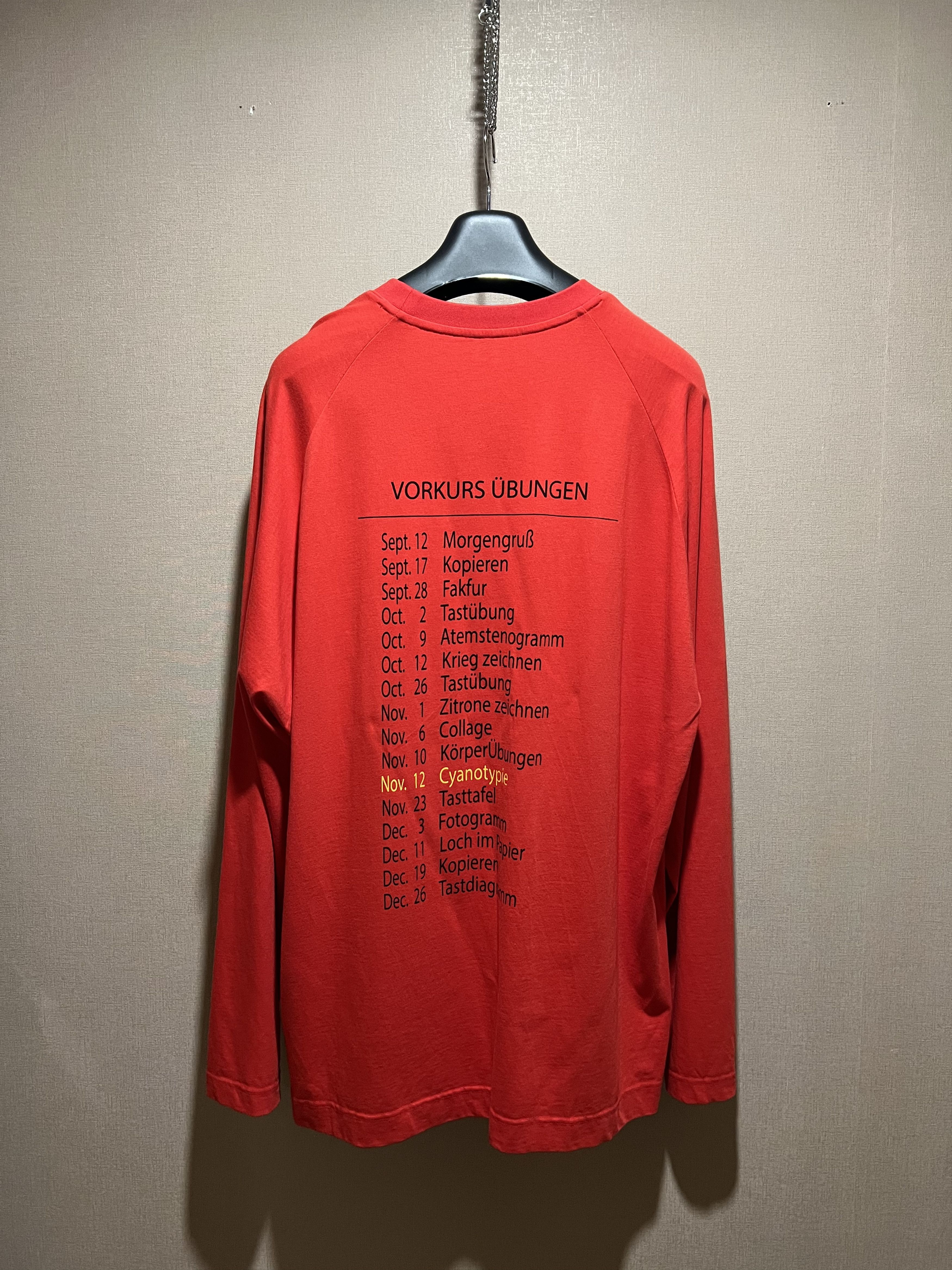 Solid Homme Soild Homme - 20ss Red Long Sleeve backlogos Size US L / EU 52-54 / 3 - 2 Thumbnail