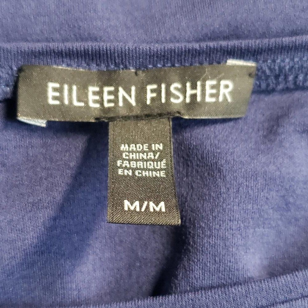 Eileen Fisher CT740 Eileen Fisher Long Blue Tunic Blouse M Size M / US 6-8 / IT 42-44 - 3 Thumbnail