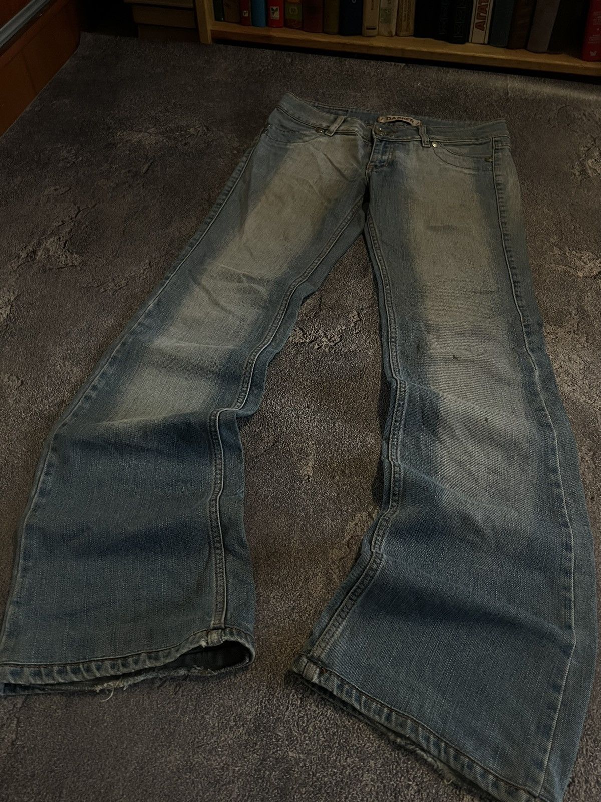 Japanese Brand Glamour Y2K Distressed Jeans / Number Nine Style Gothic Vibe Size US 31 - 2 Thumbnail