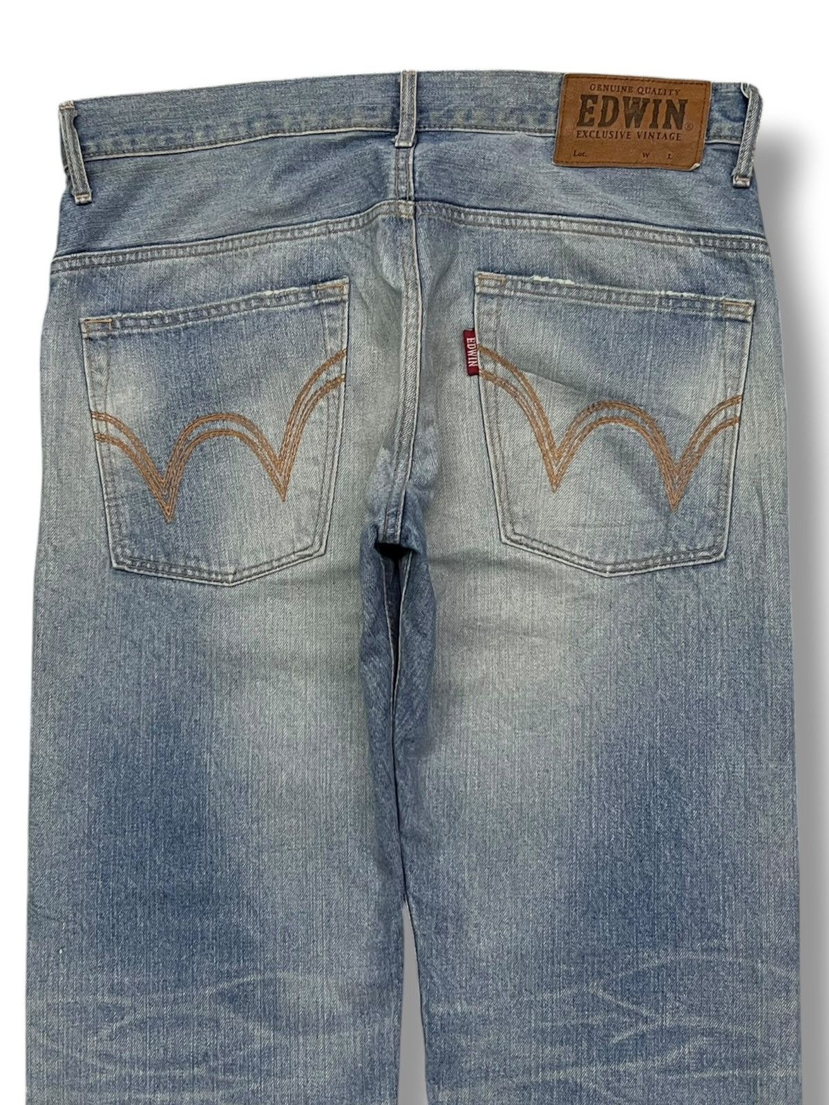 Edwin Vintage Edwin EX403 Japan - Faded Light Wash, Distressed Size US 37 - 5 Thumbnail