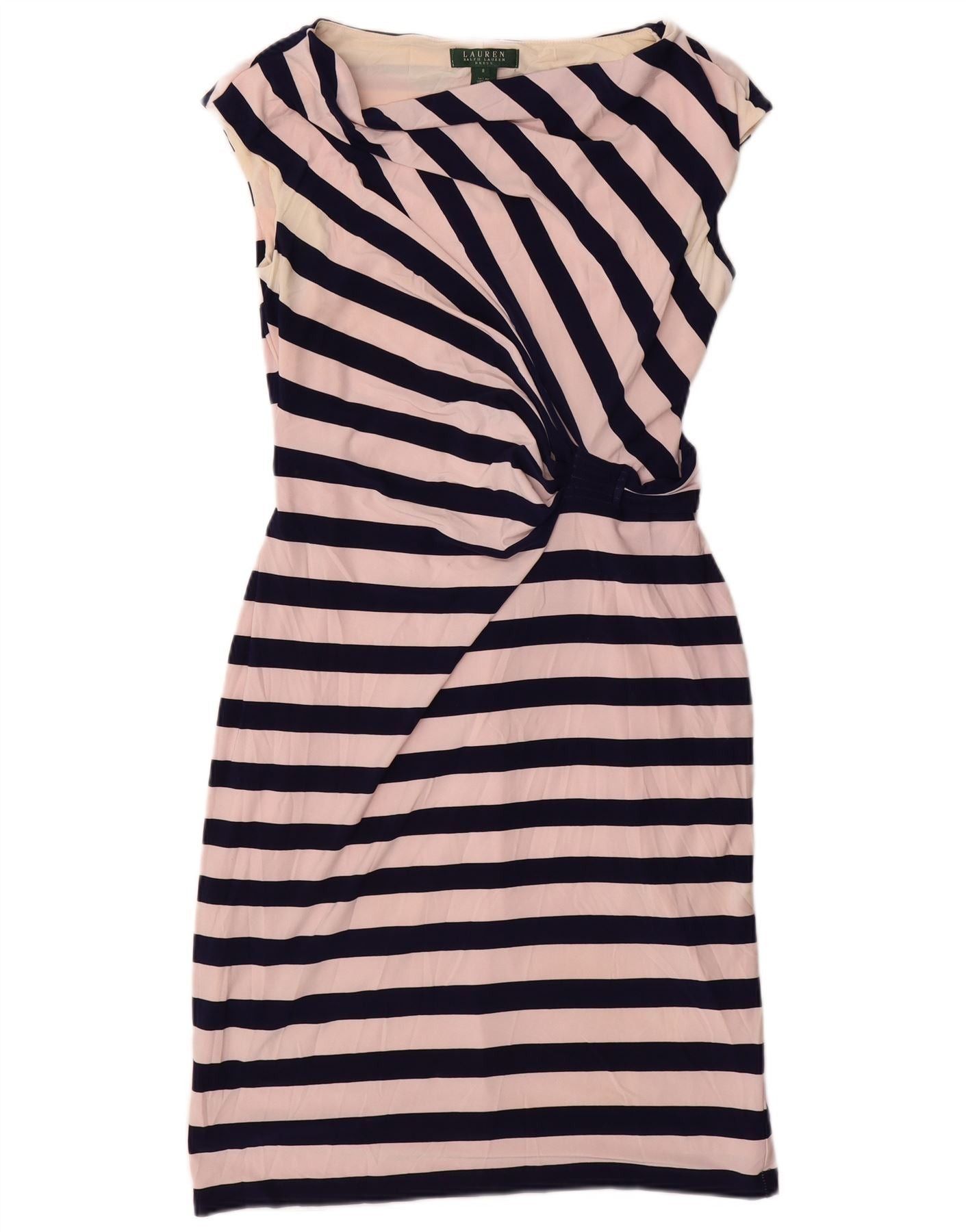 Ralph Lauren Womens Sleeveless Sheath Dress US 8 Medium White Striped Size XS / US 0-2 / IT 36-38 - 1 Thumbnail