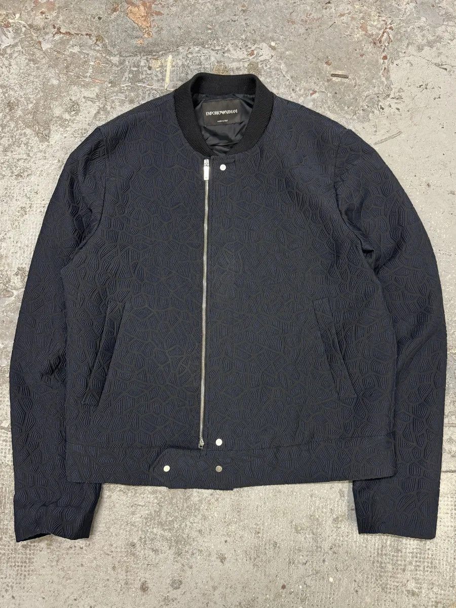 Emporio Armani FW2018 Emporio Armani Asymmetrical Navy Light Shadow Jacket Size US L / EU 52-54 / 3 - 2 Thumbnail